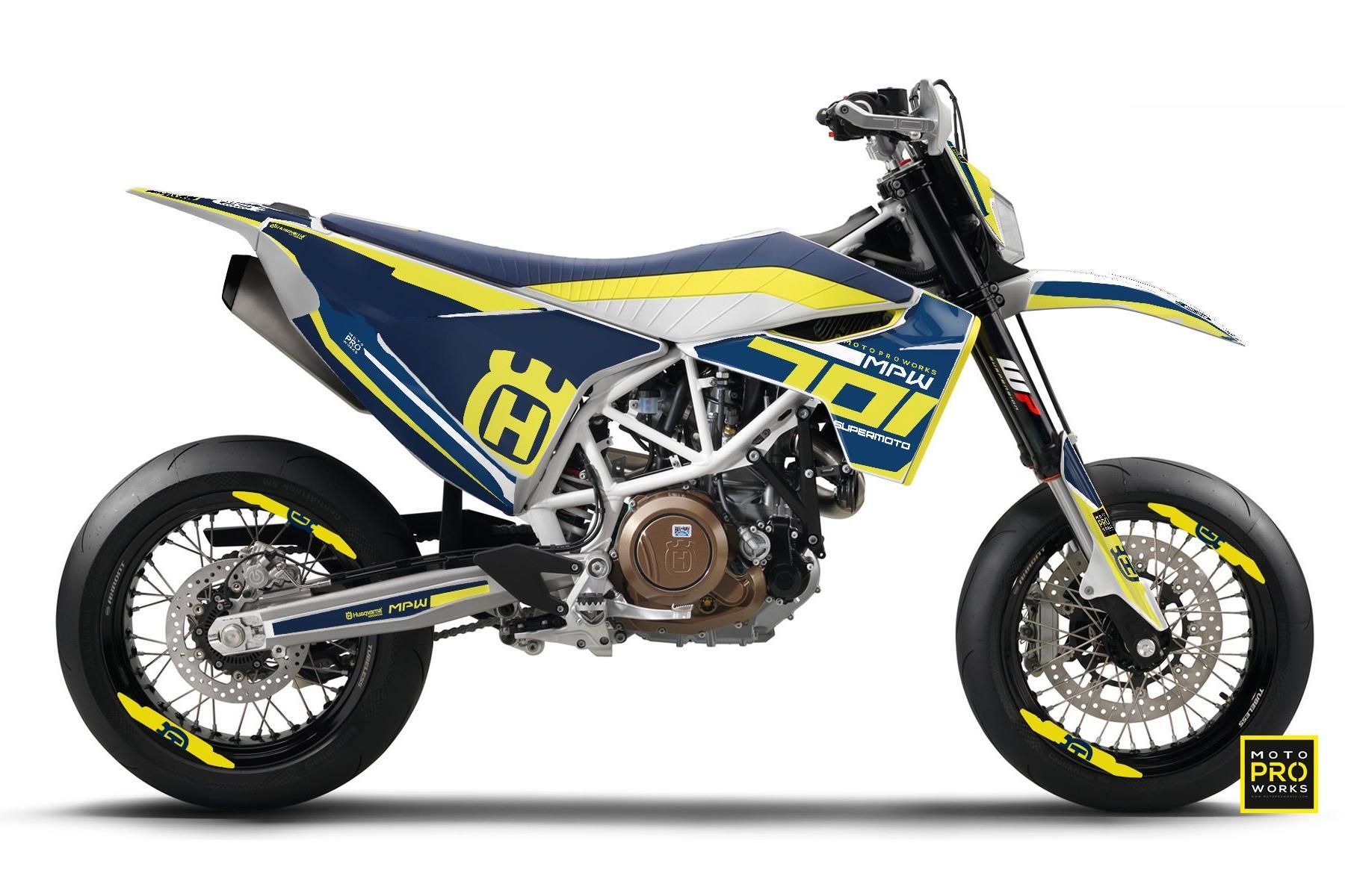 Dekor-Factory-Husqvarna-Supermoto-Short-Blue-Limited-Edition-w Dekor Factory Short Blue passend für Husqvarna 701 Supermoto – Bild 1