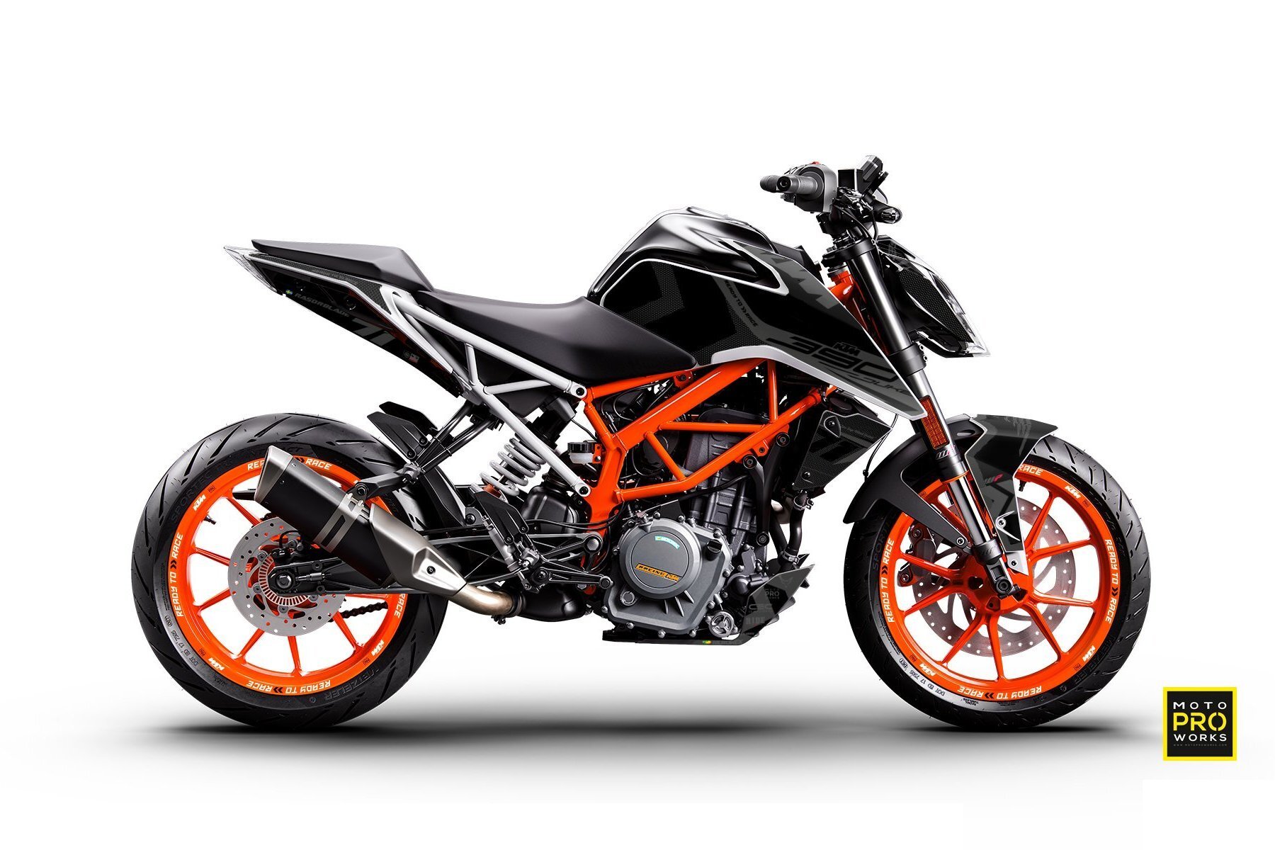 Dekor Factory Duke Below Black passend für KTM Duke 125 200 250 390 – Bild 1