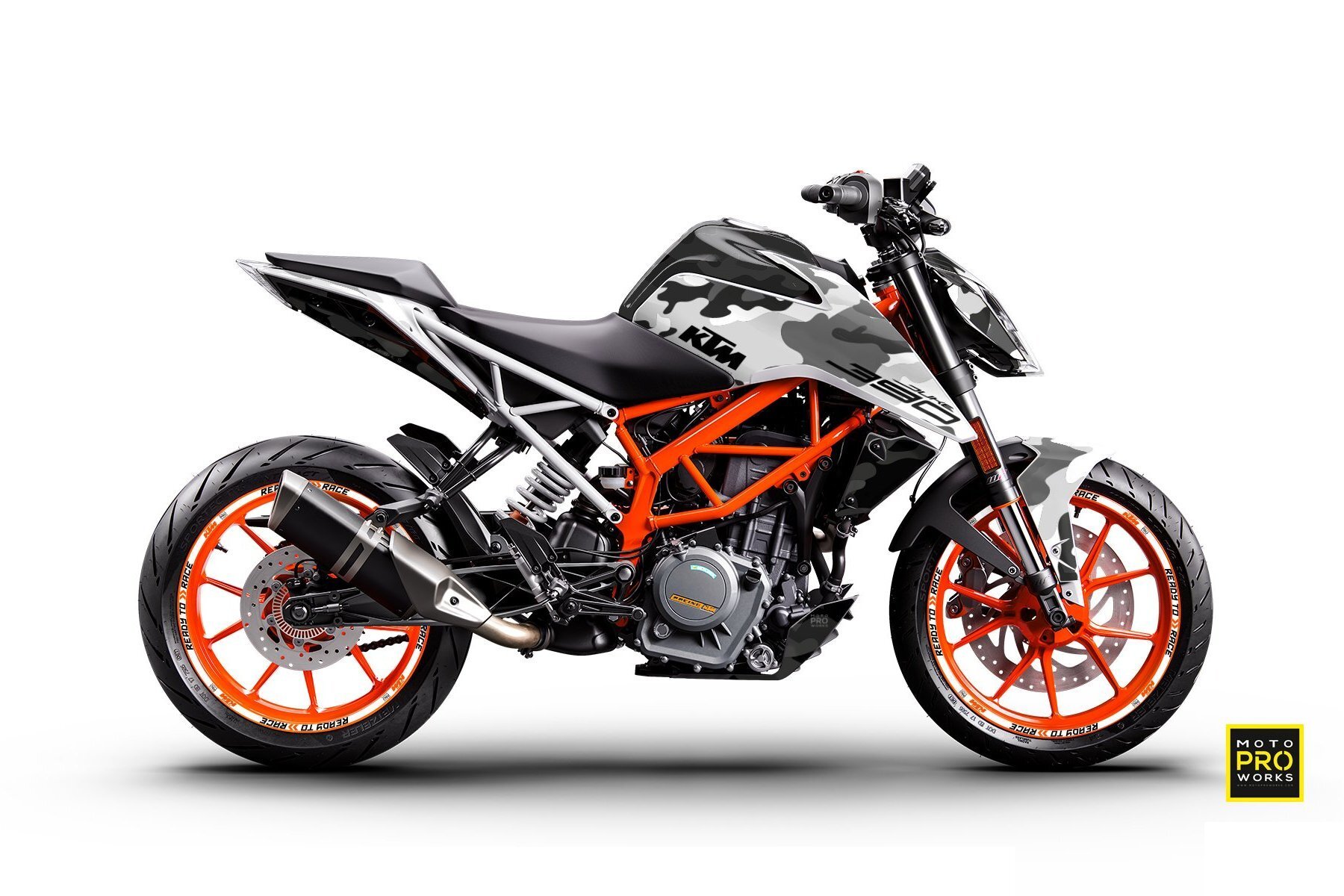 Dekor-Factory-KTM-Duke-125-200-250-390-Camo-Grey-Limited-Edition-w Dekor Factory Duke Camo Grey passend für KTM Duke 125 200 250 390 – Bild 1