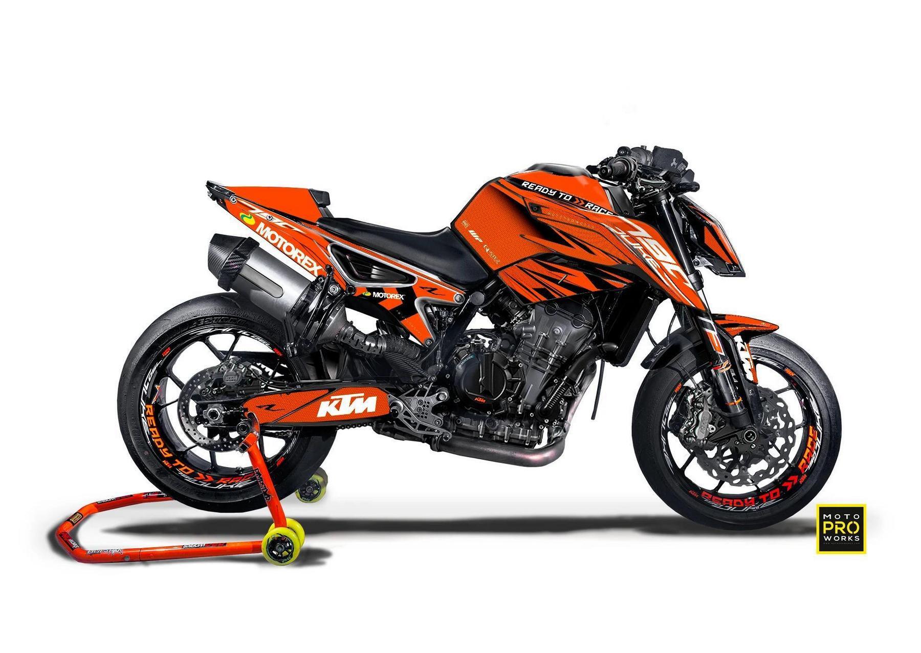 Dekor Factory Presence Orange passend für KTM Duke 790 – Bild 1