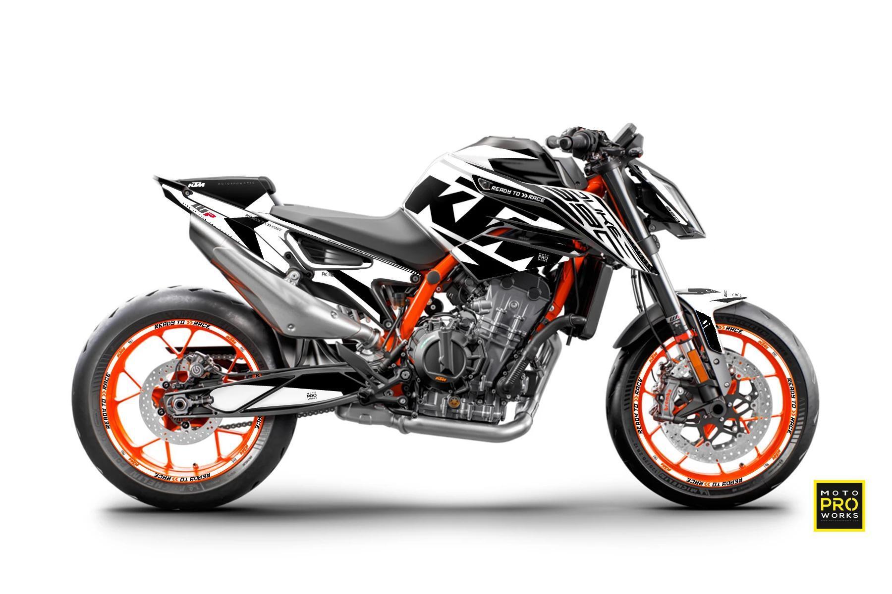 Dekor Factory Brave White passend für KTM Duke 890 – Bild 1