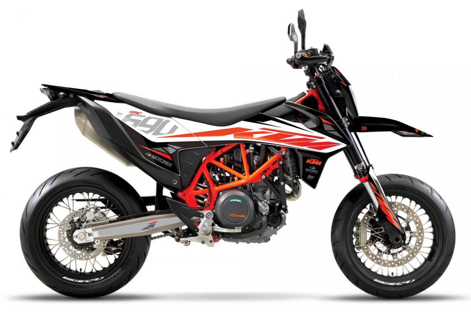 Dekor Factory Curious White passend für KTM 690 SMC R – Bild 1