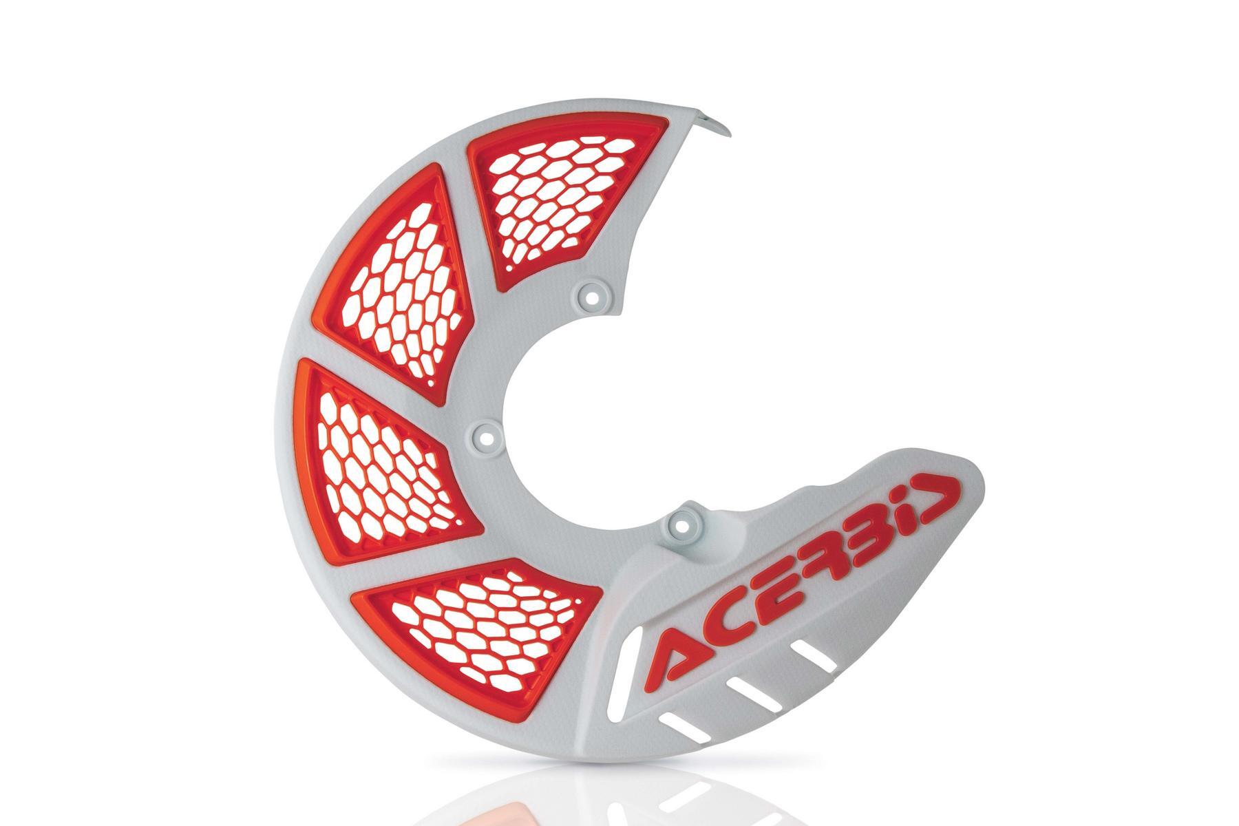 Acerbis-Bremsscheibenschutz-X-Brake-WeißRot Acerbis Bremsscheibenschutz X-Brake Weiß/Rot, Inkl. Anbaukit – Bild 1