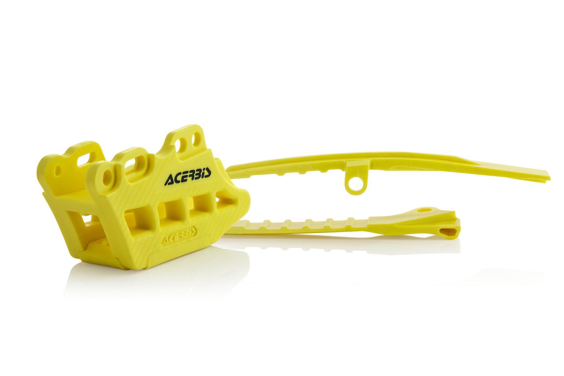 Acerbis-Kettenführung-Schwingenschleifer-Set-Suzuki-Gelb Acerbis Kettenführung / Schwingenschleifer - Set passend für Suzuki Gelb – Bild 1