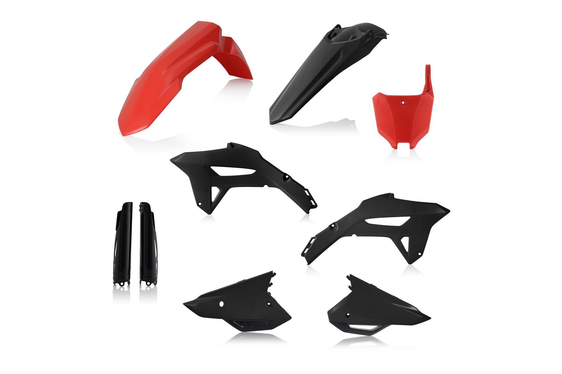 Acerbis Plastik Full Kit passend für Honda CRF450 2021 – 2024 und CRF250 2022 – 2024 Rot | Schwarz – Bild 1