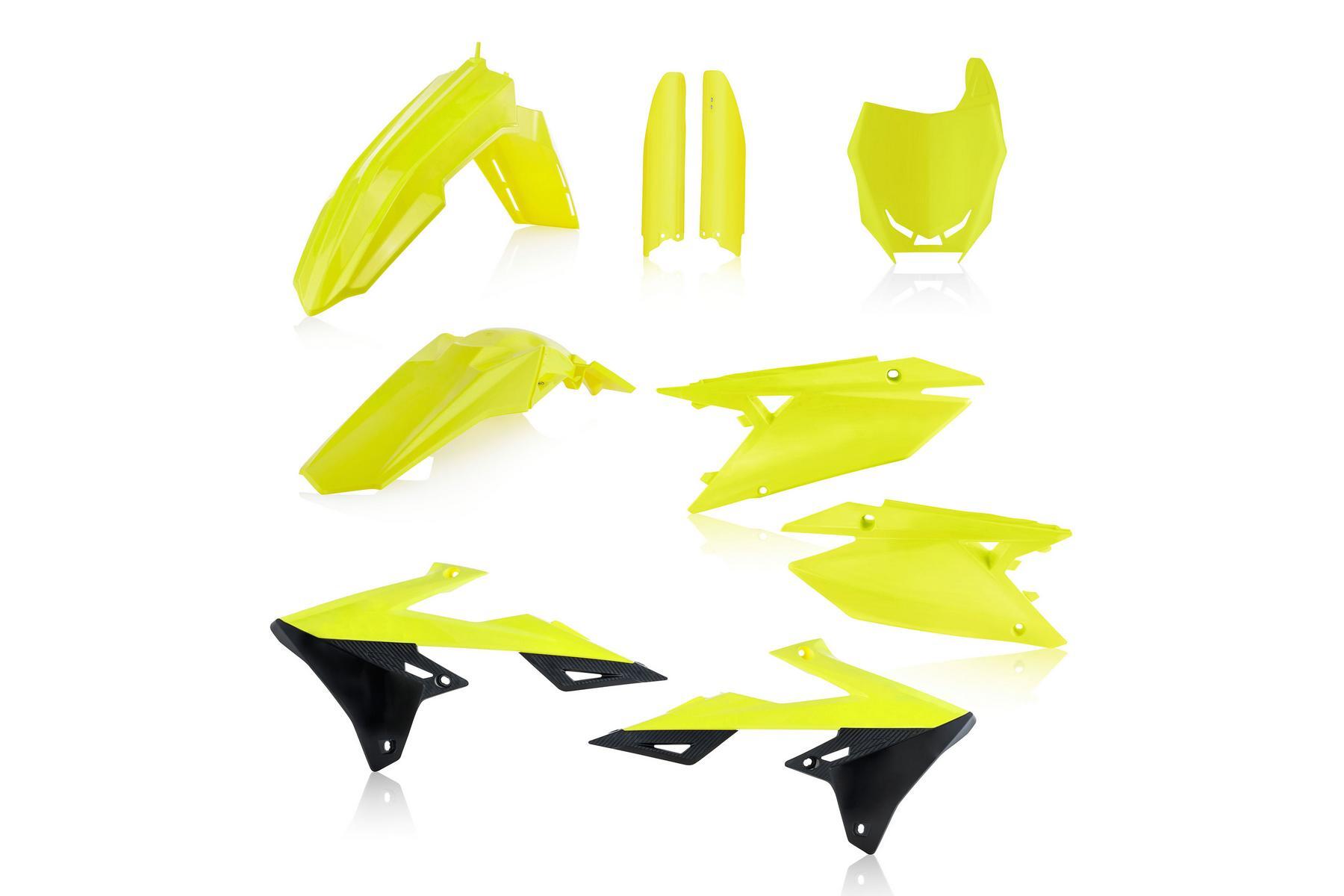 Acerbis Plastik Full Kit Suzuki RMZ450 18 – 21 und RMZ250 19 – 21 Neon Gelb Acerbis Plastik Full Kit passend für Suzuki RMZ450 2018 – 2026 und RMZ250 2019 – 2026 Neon | Gelb – Bild 1