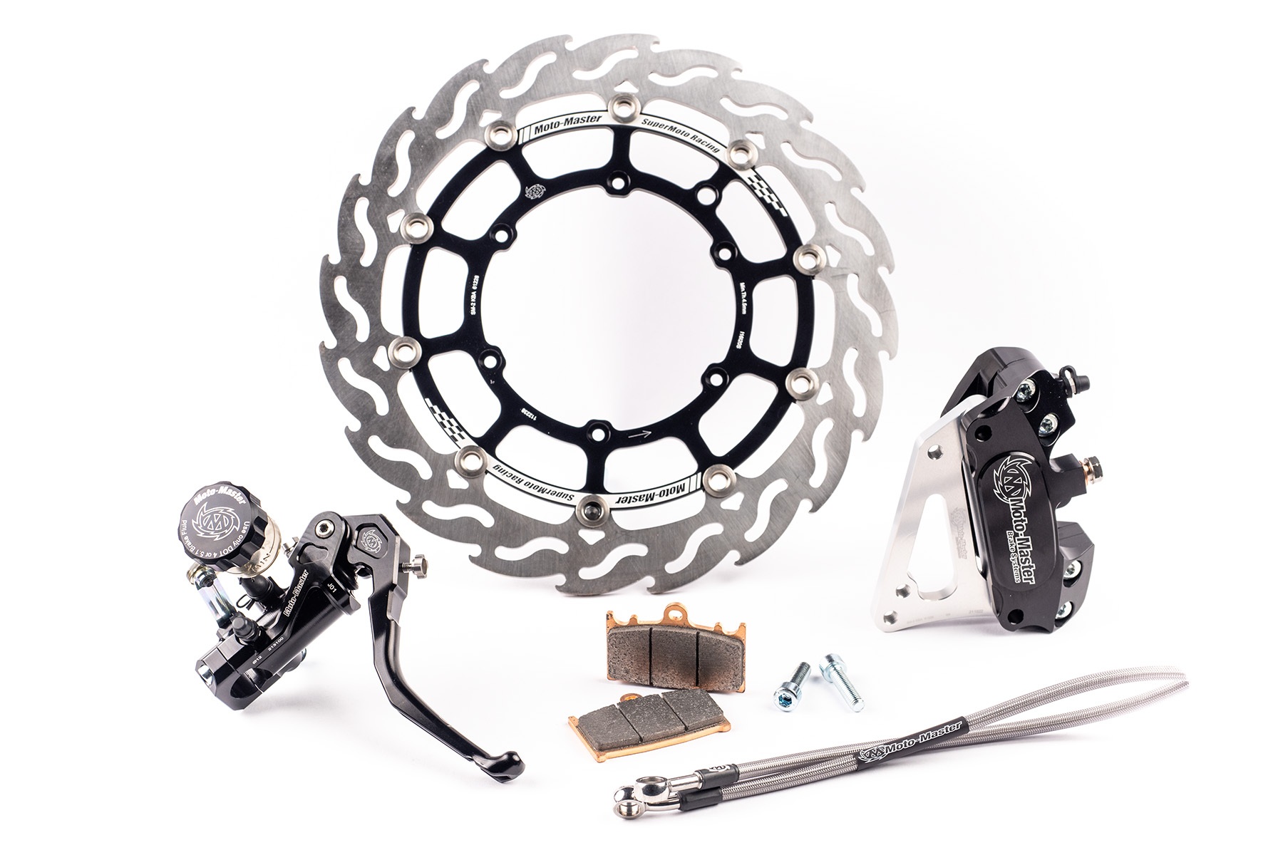 Moto-Master Bremsscheiben-Kit Flame Supermoto Racing passend für Yamaha – Handbremspumpe frei wählbar – Bild 1