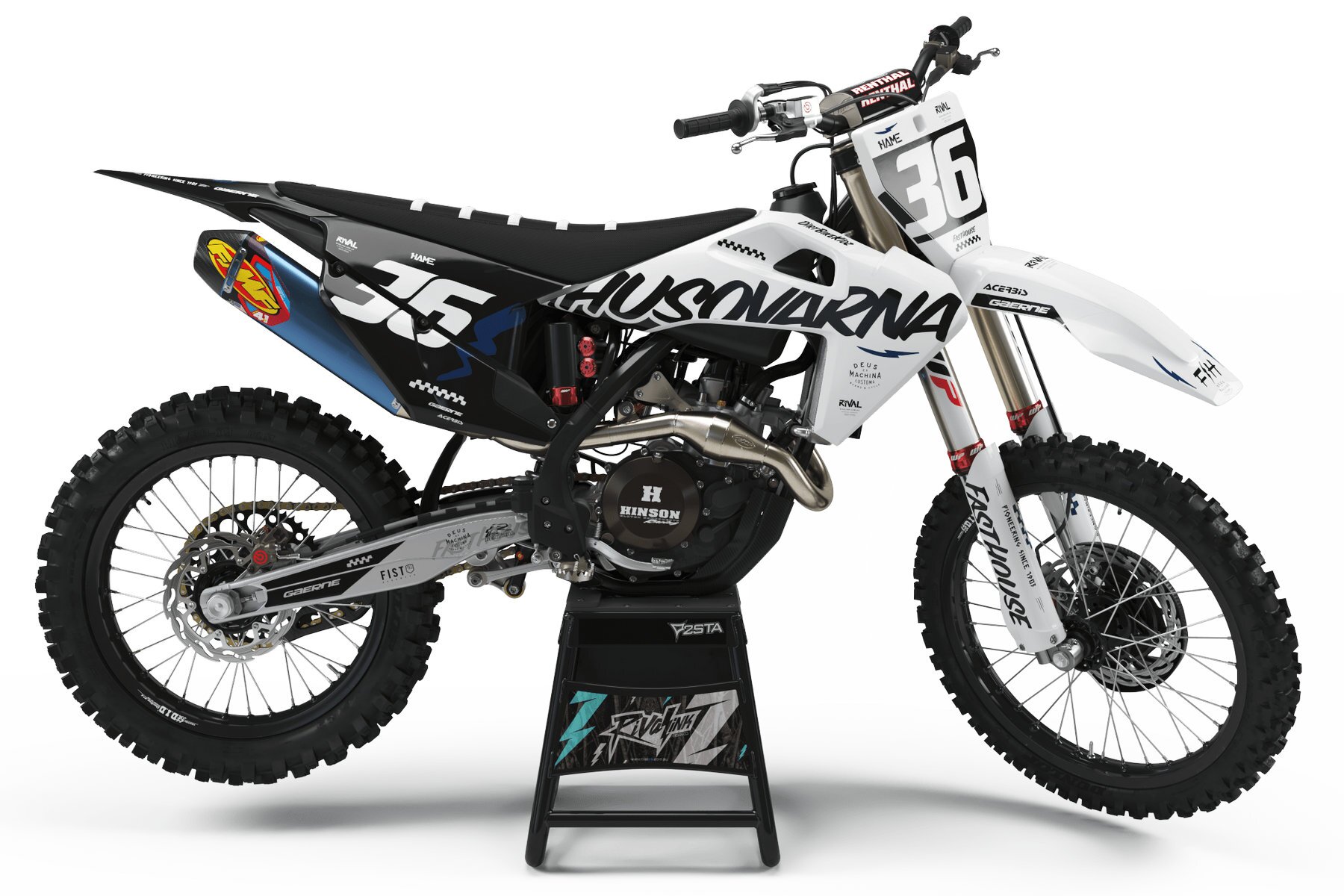 Dekor Factory Cata Black White Limited Edition passend für Husqvarna – Bild 1