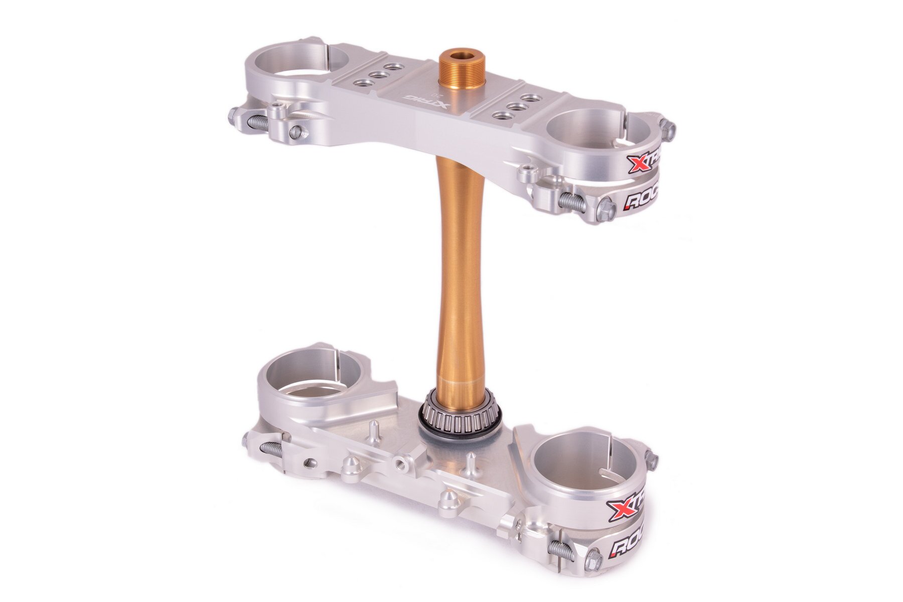 Xtrig Gabelbrücke Rocs Tech passend für Honda CRF450 2013 – 2020 und CRF250 2014 – 2021 in Silber – Bild 1