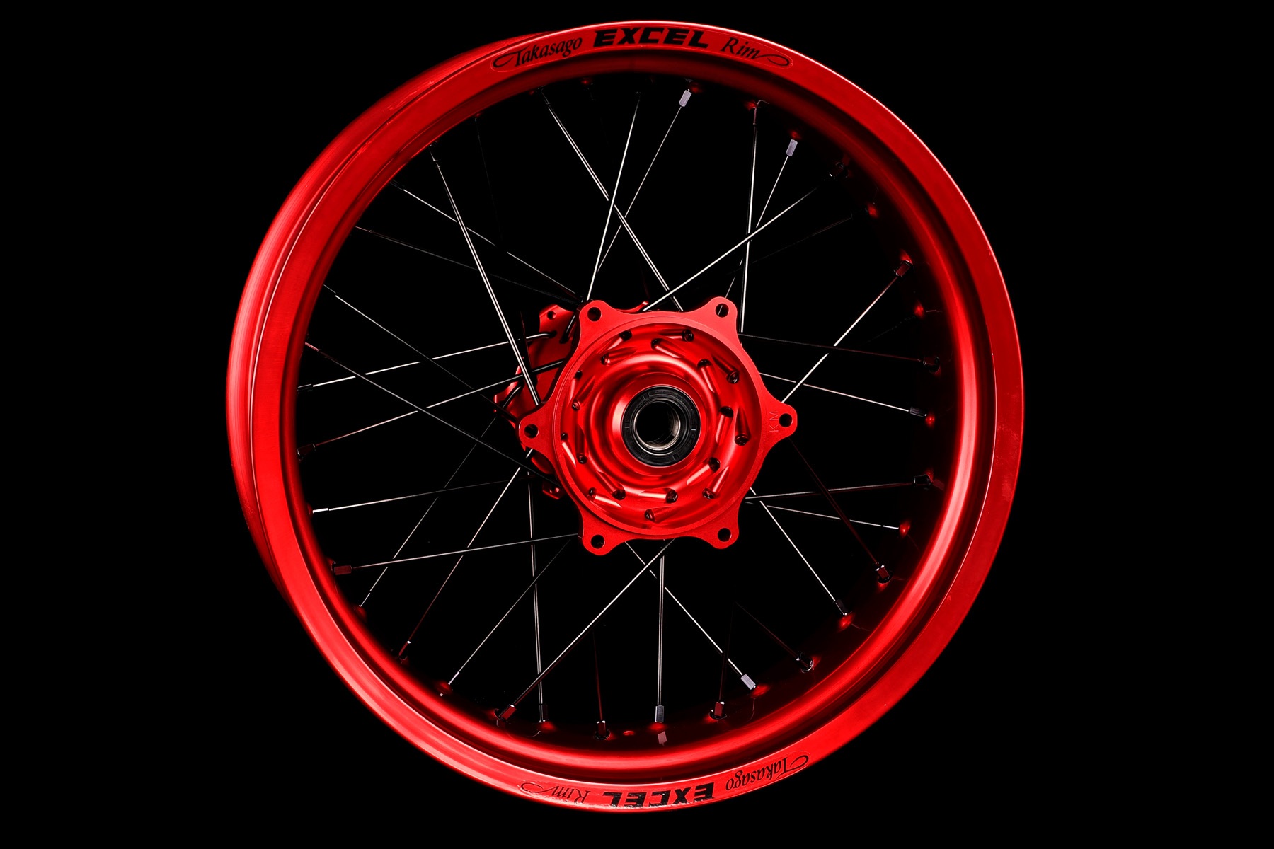 Supermoto-Radsatz-Talon-Rot-Rot-1 Supermoto Radsatz von Talon – Bild 1