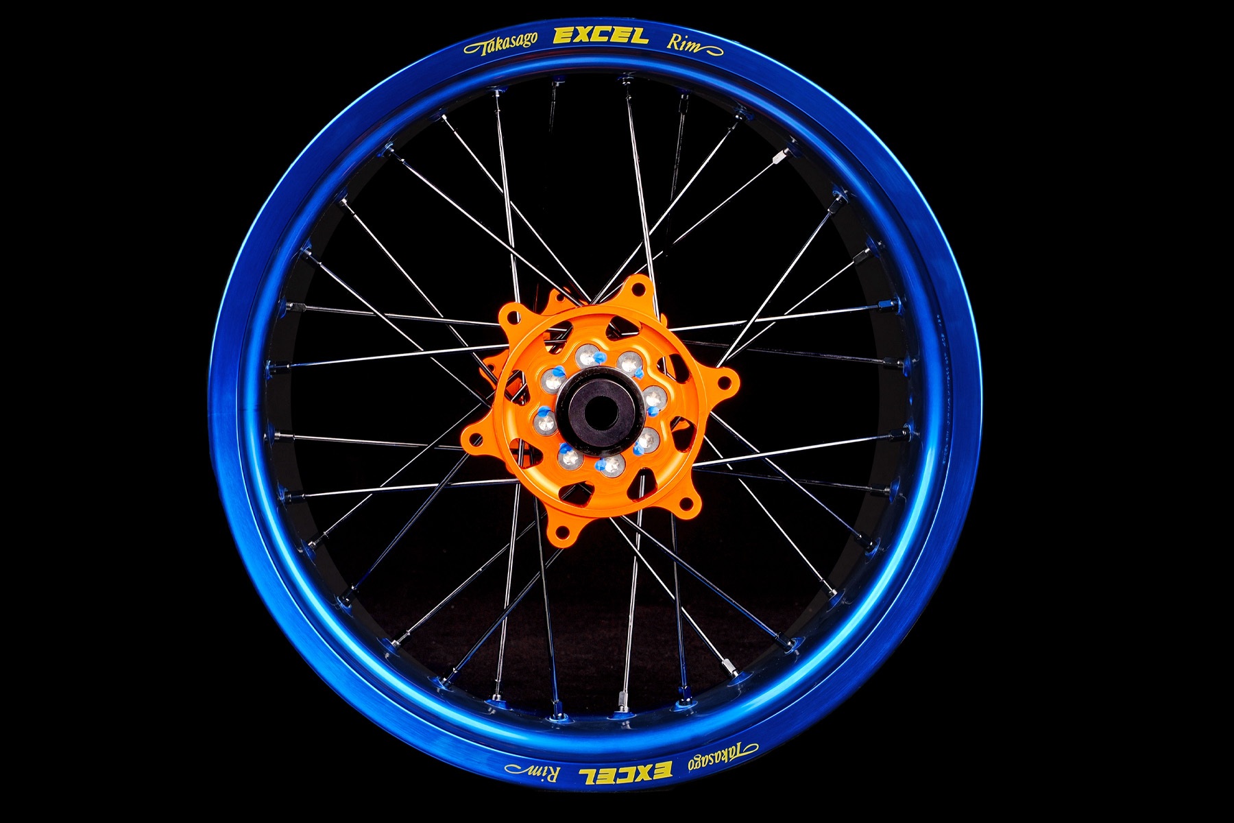 Excel Felgensatz G2 Series | Supermoto Felgen | Blau – Orange – Bild 1
