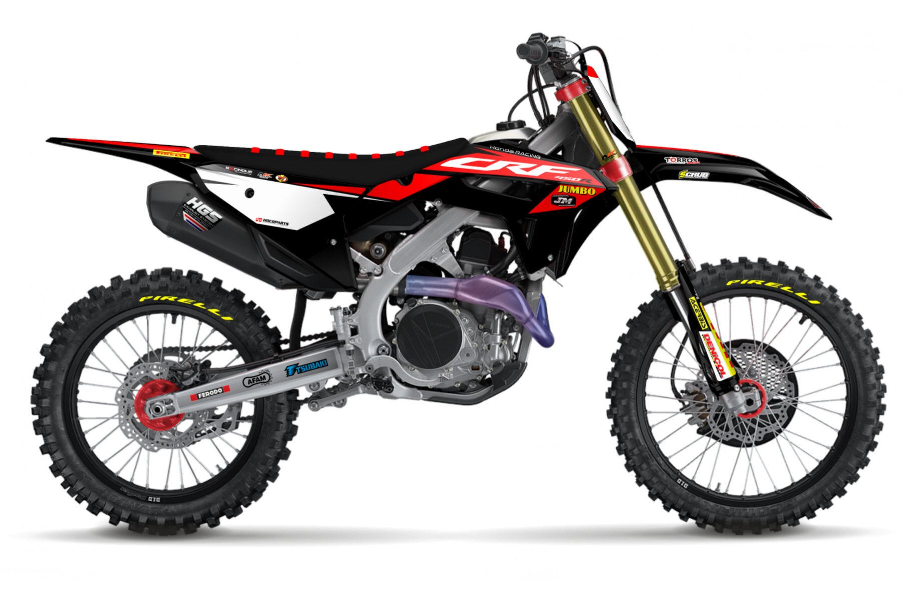 Dekor Factory Honda JM Racing Black-1 Dekor Factory JM Racing Black passend für Honda – Bild 1