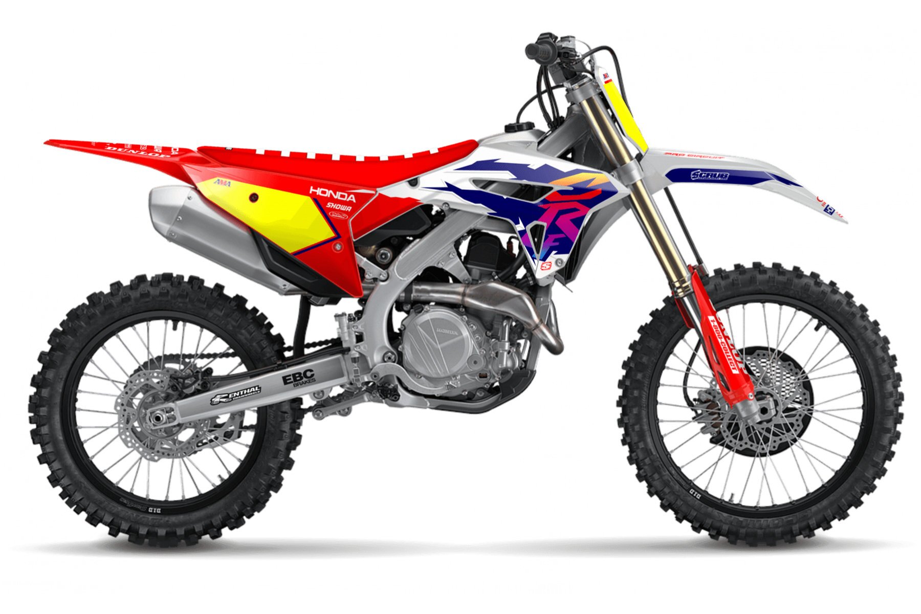 Dekor Factory Retro Style Red Purple passend für Honda – Bild 1