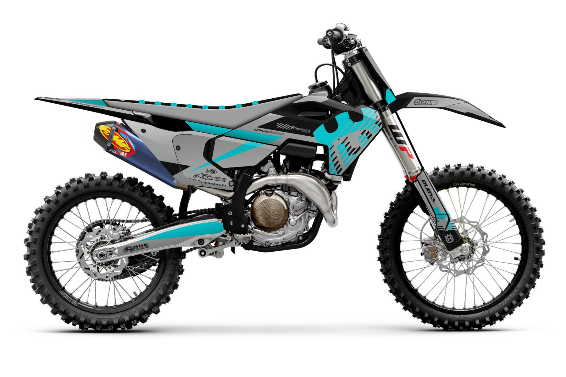 Dekor Factory Husqvarna Athena Grey Teal-1 Dekor Factory Athena Grey Teal passend für Husqvarna – Bild 1