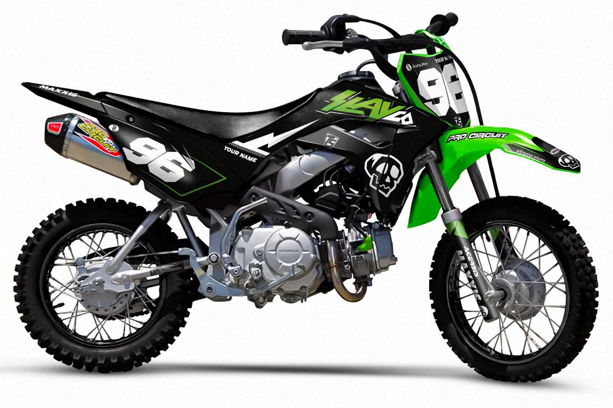 Dekor Factory Honda CRF110 Axell Hodges Edition Green Dekor Factory CRF110 Axell Hodges Edition Green passend für Honda – Bild 1