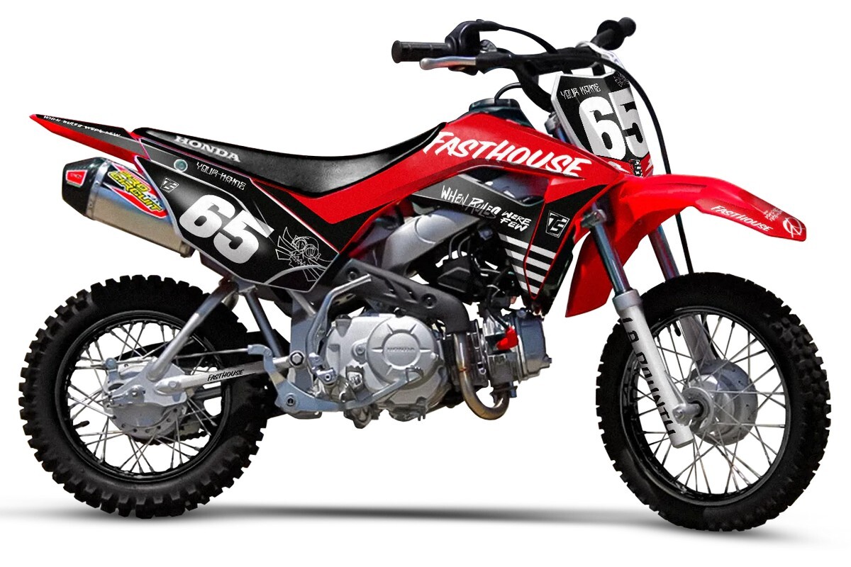 Dekor Factory Honda CRF110 Fasthouse Red Limited Edition Dekor Factory CRF110 Fasthouse Red Limited Edition passend für Honda – Bild 1