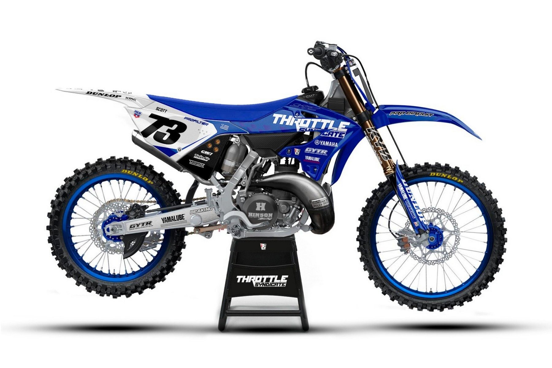 Dekor Factory Yamaha Throttle Blue White Limited Edition W Dekor Factory Throttle Blue White Limited Edition passend für Yamaha – Bild 1
