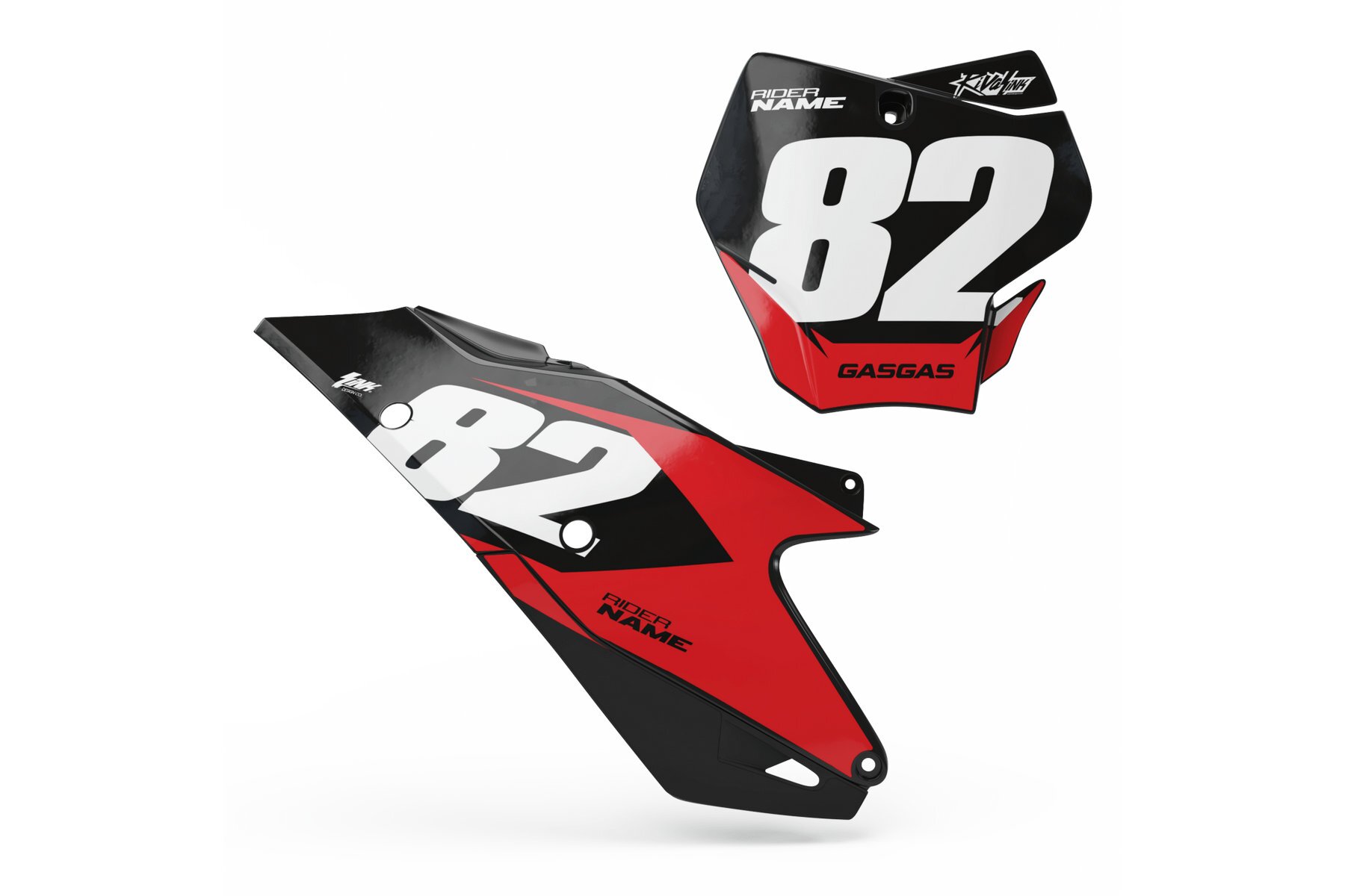 Startnummerntafeln Dekor Racer Limited Edition passend für Gas Gas – Bild 1