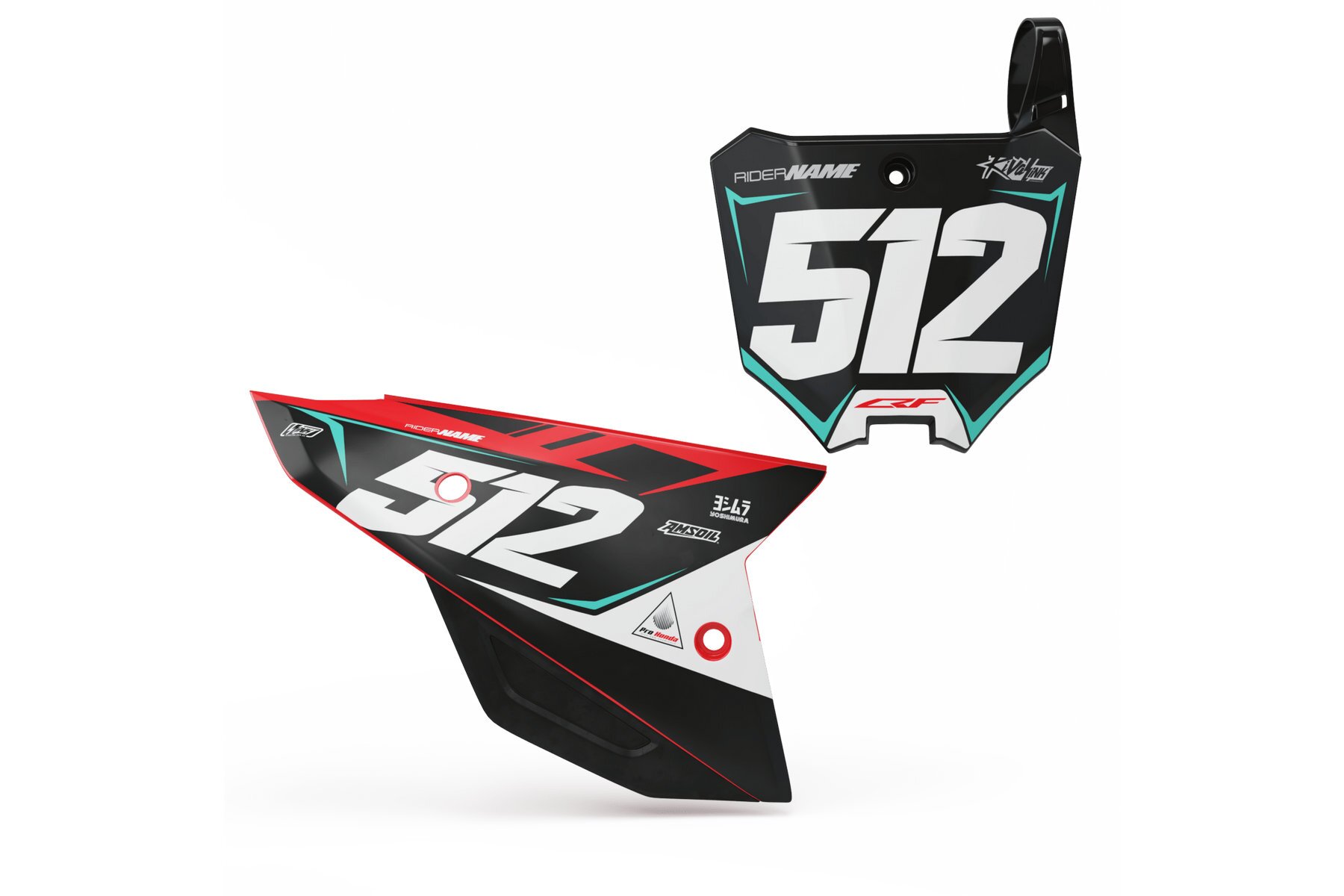 Startnummerntafeln Dekor Honda Enitice Limited Edition Startnummerntafeln Dekor Enitice Limited Edition passend für Honda – Bild 1