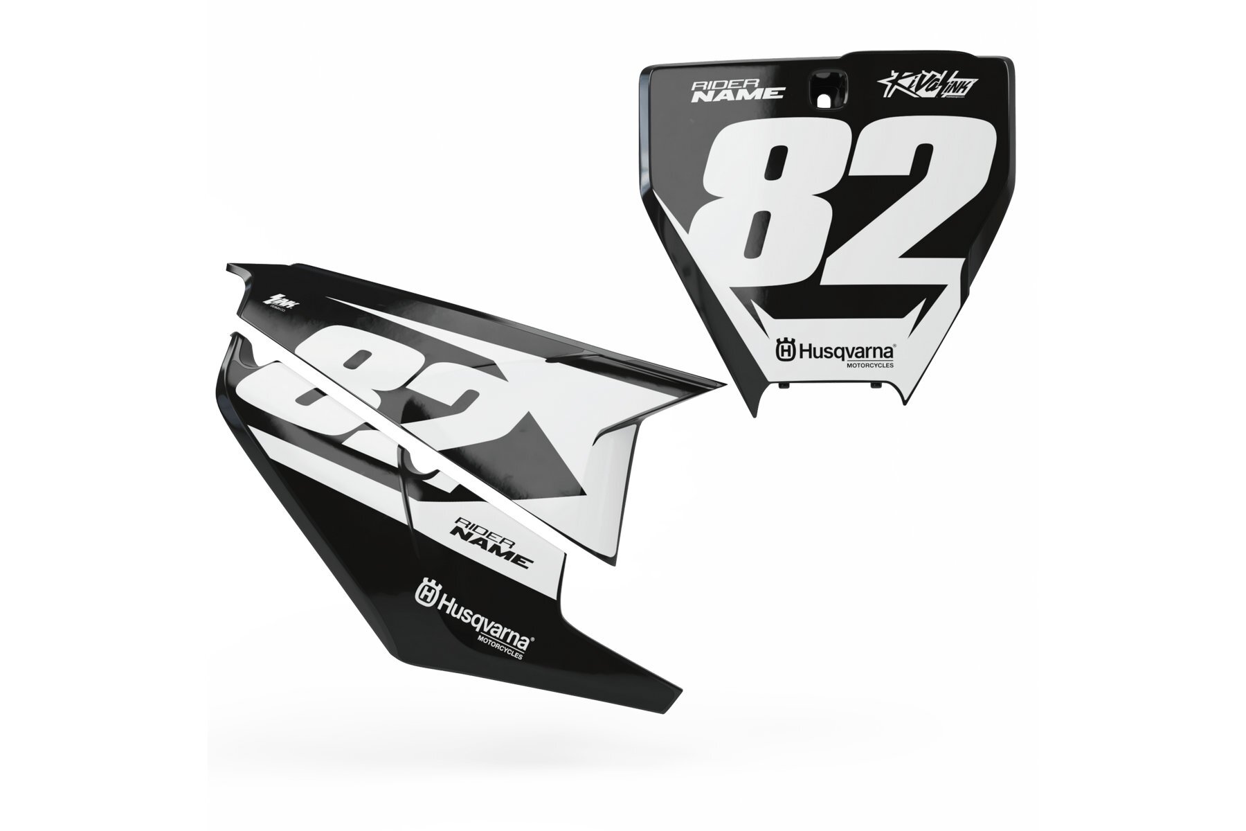 Startnummerntafeln Dekor Racer Limited Edition passend für Husqvarna  – Bild 1