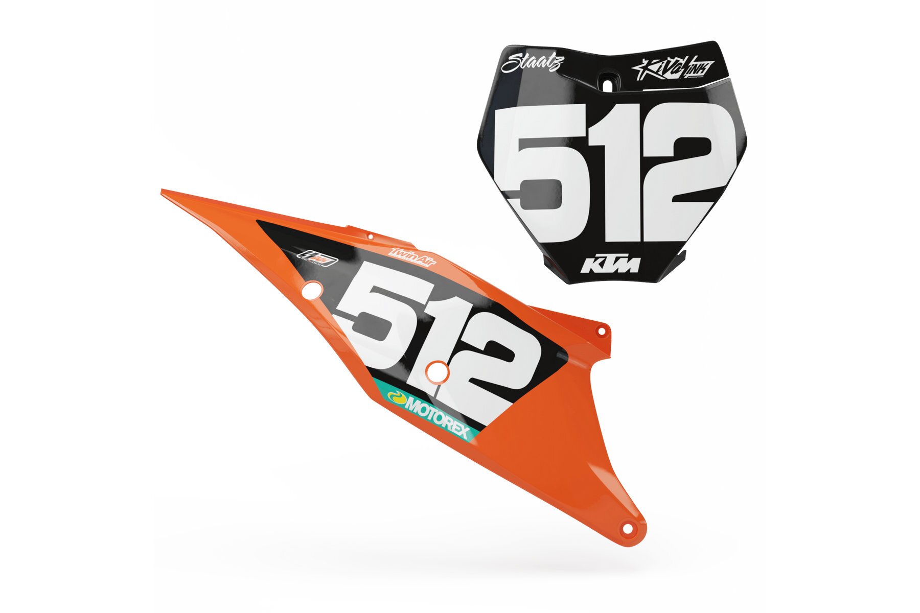 Startnummerntafeln Dekor KTM TLD Limited Edition Startnummerntafeln Dekor TLD Limited Edition passend für KTM – Bild 1