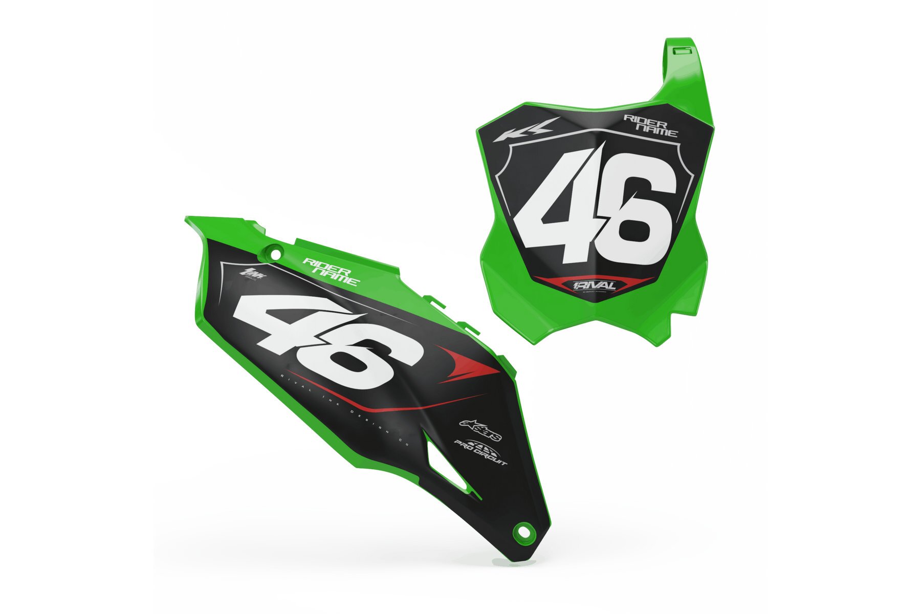 Startnummerntafeln Dekor Kawasaki Concealed Limited Edition Startnummerntafeln Dekor Concealed Limited Edition passend für Kawasaki – Bild 1