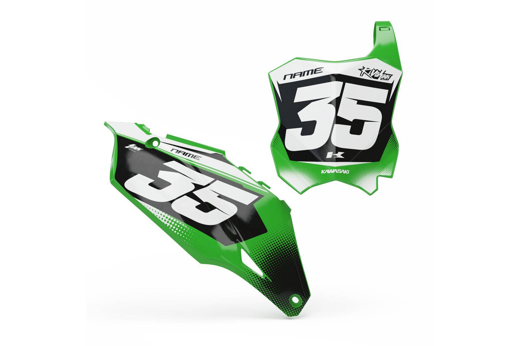 Startnummerntafeln Dekor Dissolve Limited Edition passend für Kawasaki – Bild 1