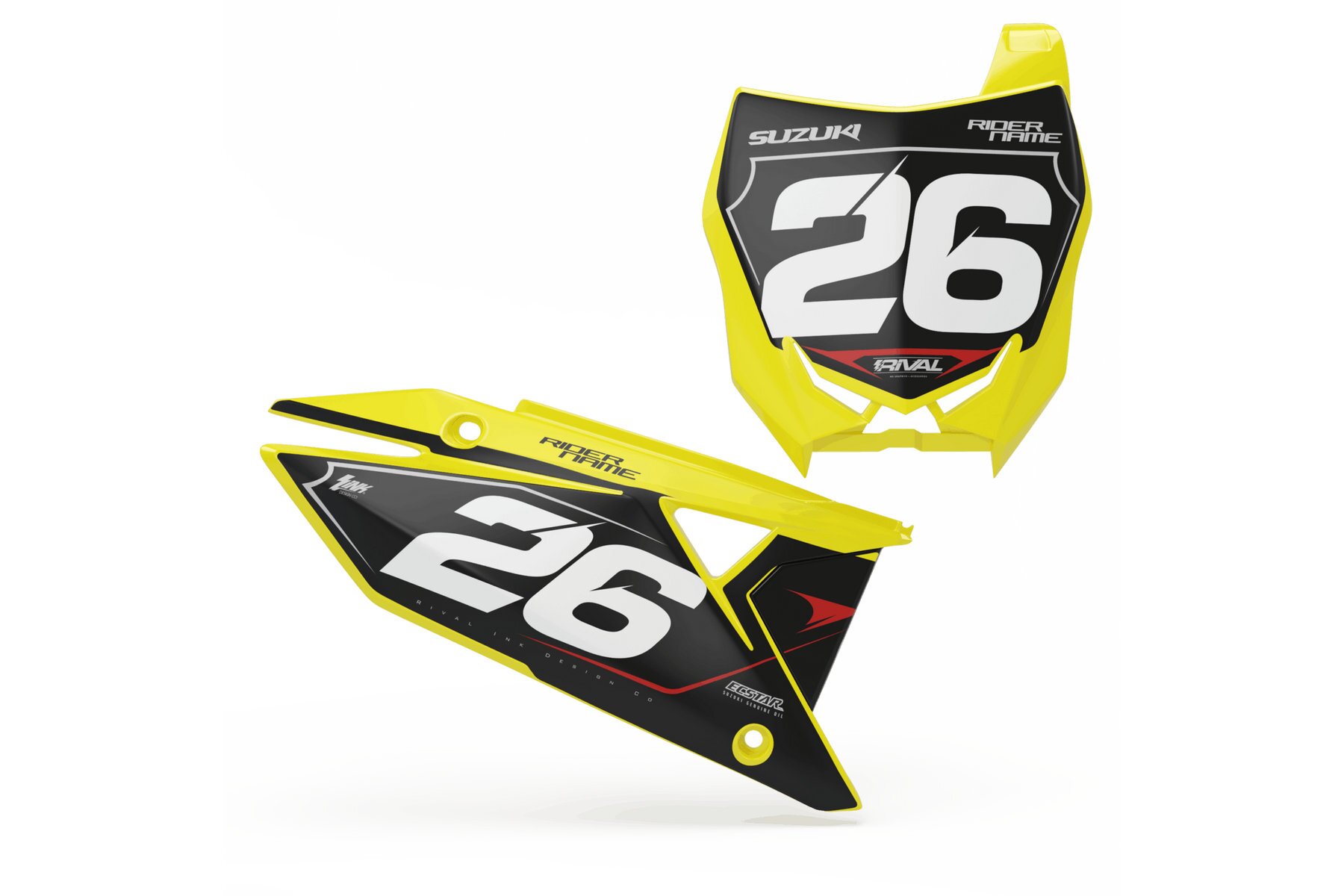 Startnummerntafeln Dekor Concealed Limited Edition passend für Suzuki – Bild 1