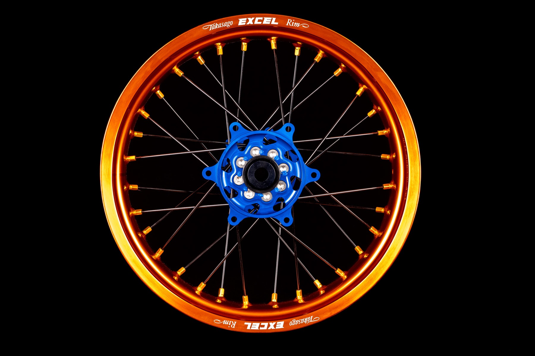 Excel Felgensatz G2 Series | Supermoto Felgen | Orange – Blau – Bild 1