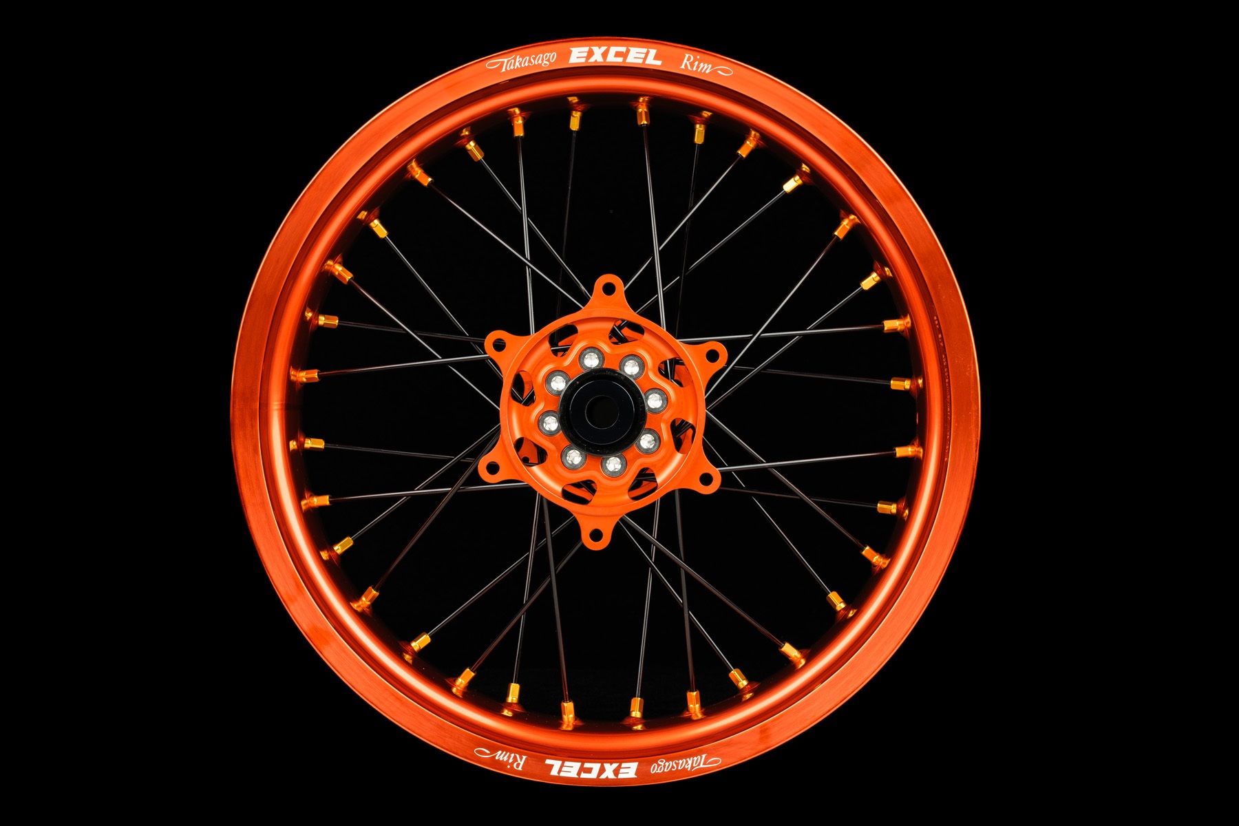 Excel Felgensatz G2 Series | Supermoto Felgen | Orange – Radnabe 2 farbig – Bild 1