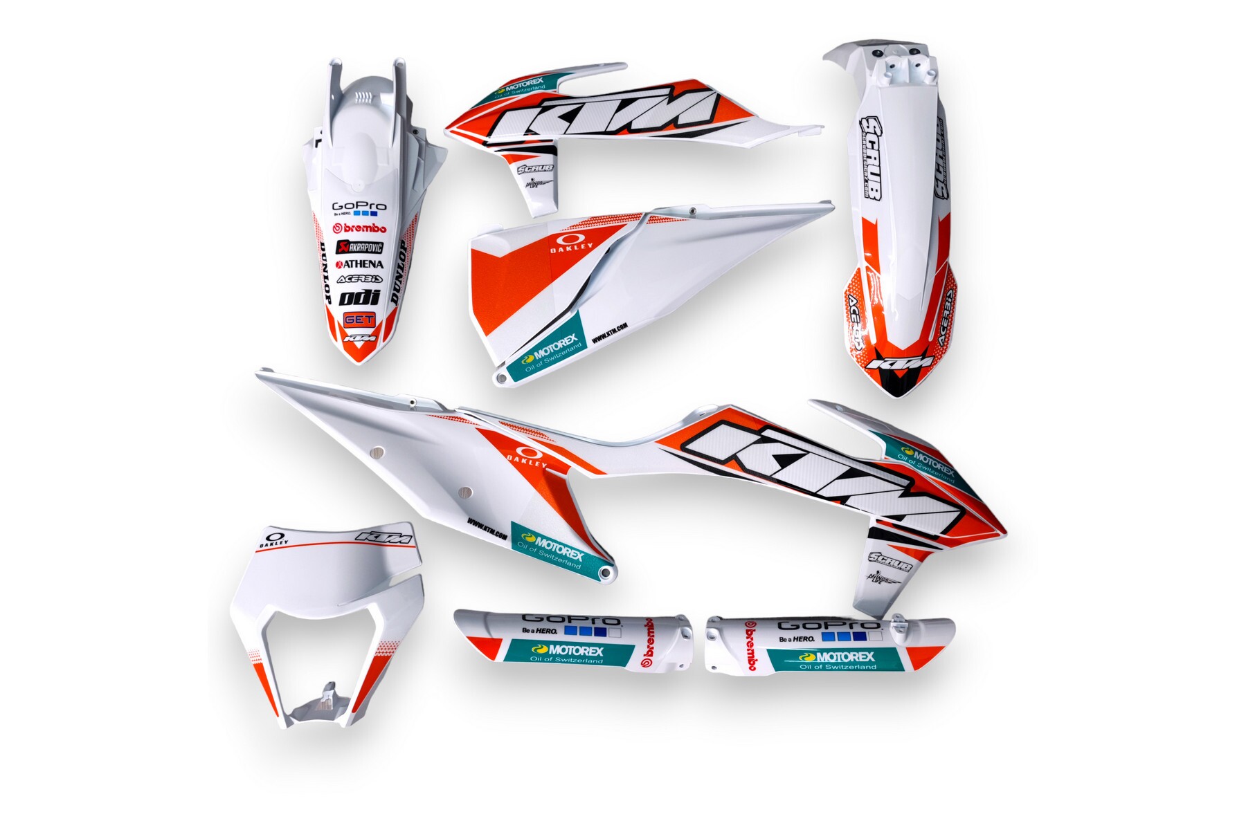 Dekor KTM auf Plastiks beklebt für MX und Enduro Modelle 05 Dekor auf Plastiks beklebt für MX & Enduro Modelle passend für KTM – Bild 1