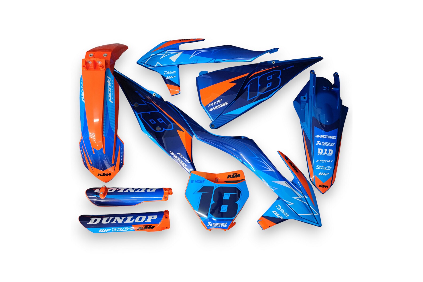 Dekor auf Plastiks beklebt für MX und Enduro Modelle passend für KTM – Bild 1