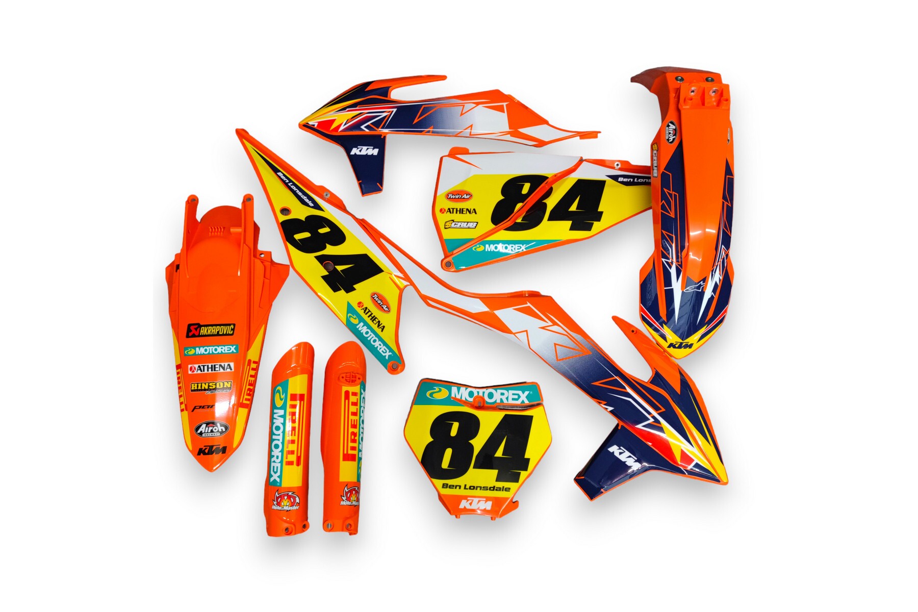 Dekor KTM auf Plastiks beklebt für MX und Enduro Modelle 16 Dekor auf Plastiks beklebt für MX und Enduro Modelle passend für KTM – Bild 1