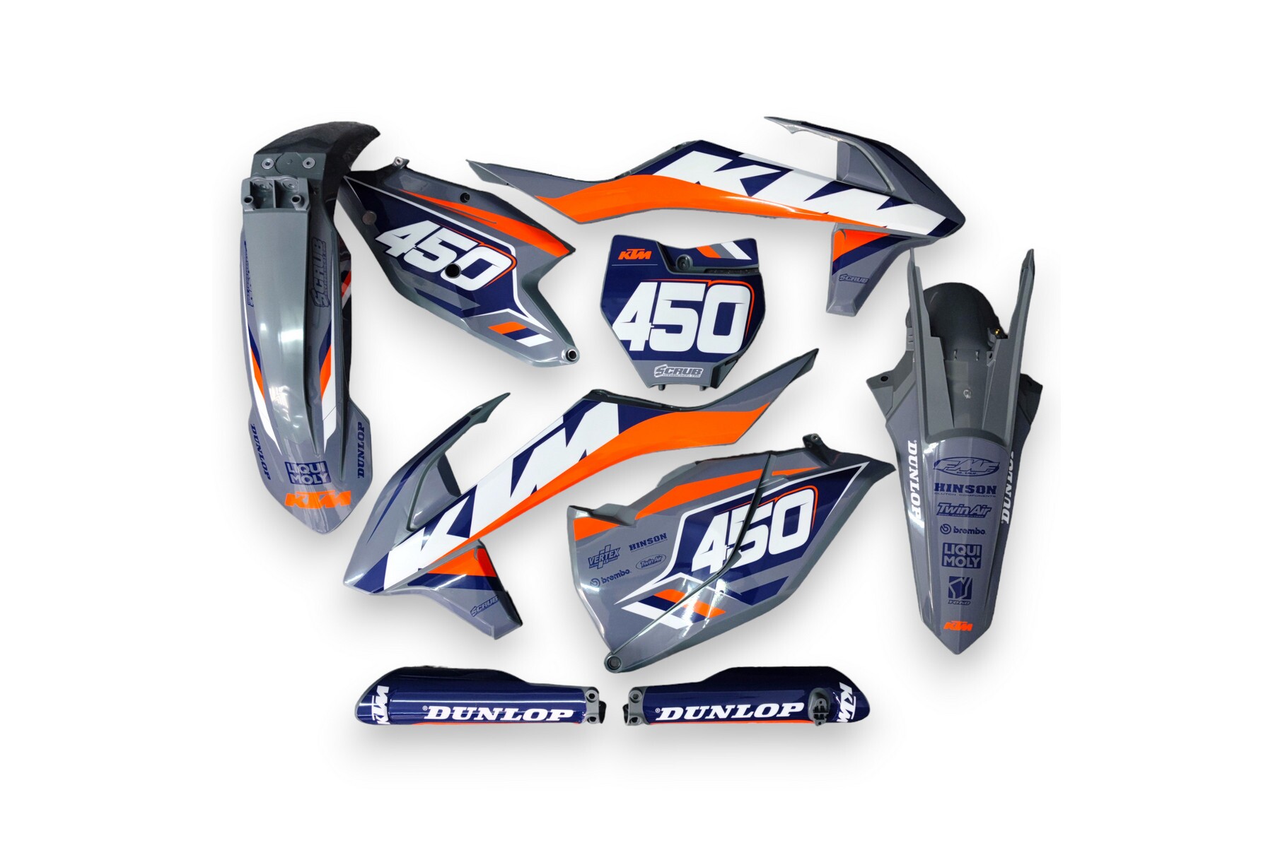 Dekor KTM auf Plastiks beklebt für MX und Enduro Modelle 17 Dekor auf Plastiks beklebt für MX und Enduro Modelle passend für KTM – Bild 1