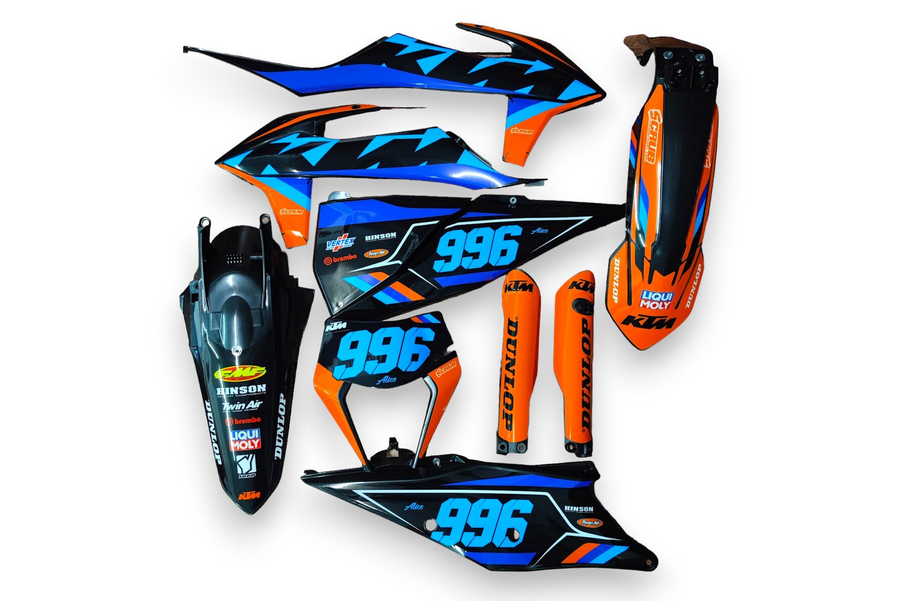 Dekor KTM auf Plastiks beklebt für MX und Enduro Modelle 19 Dekor auf Plastiks beklebt für MX und Enduro Modelle passend für KTM – Bild 1