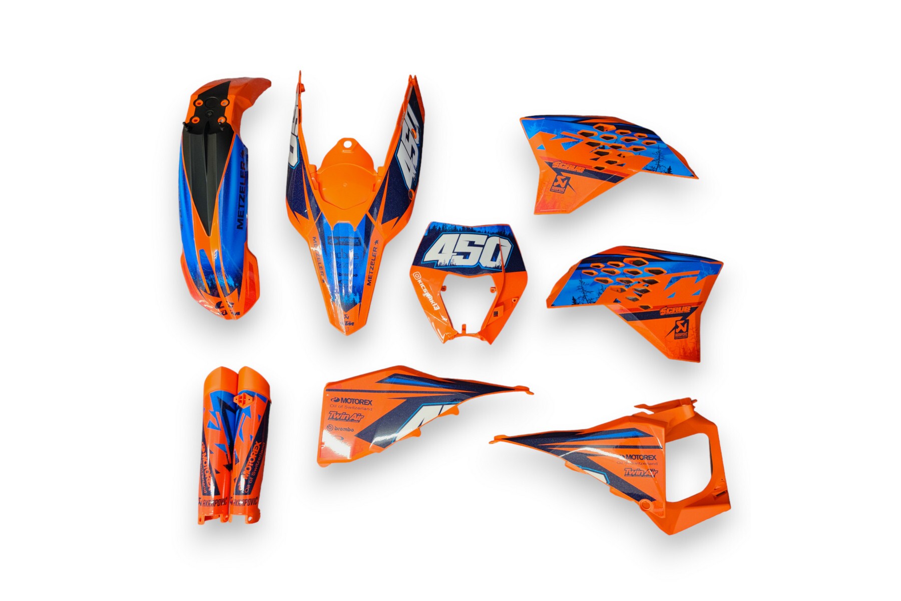 Dekor auf Plastiks beklebt für MX und Enduro Modelle passend für KTM – Bild 1