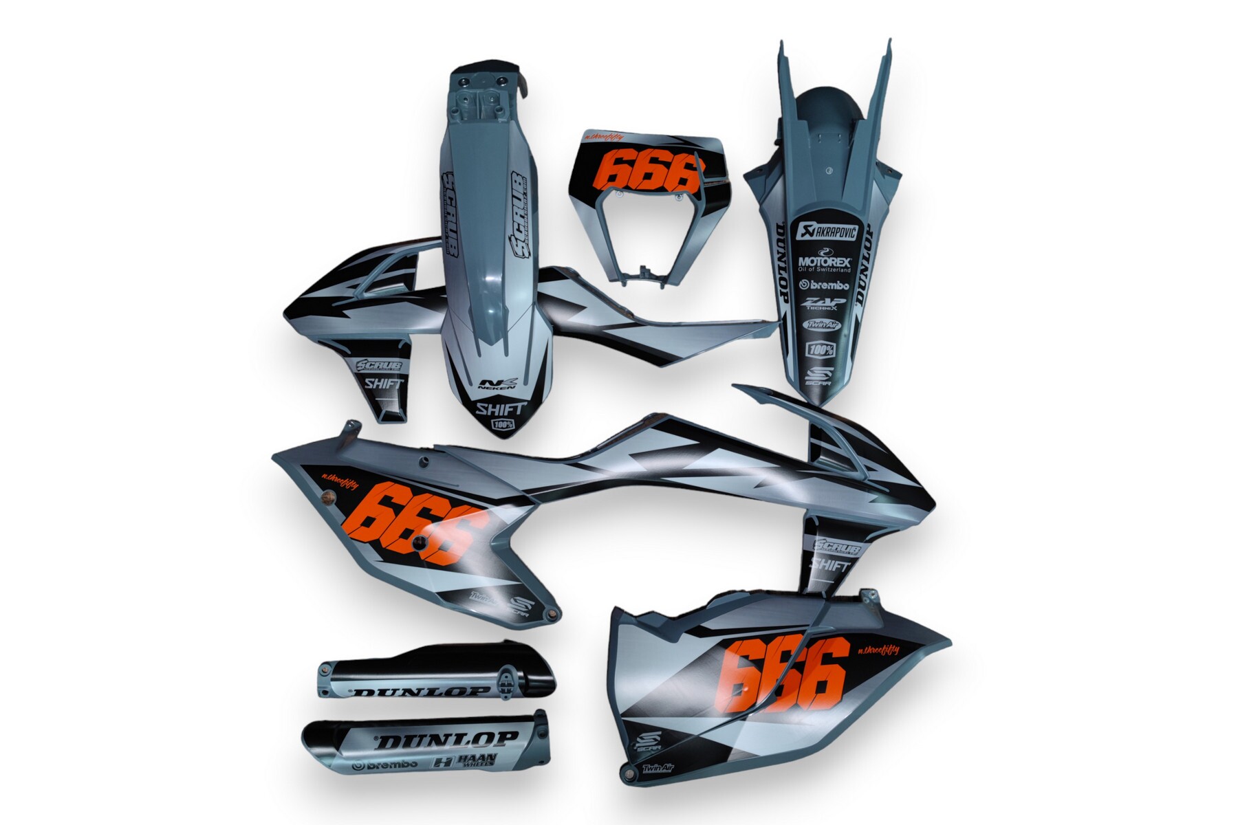 Dekor KTM auf Plastiks beklebt für MX und Enduro Modelle 22 Dekor auf Plastiks beklebt für MX und Enduro Modelle passend für KTM – Bild 1