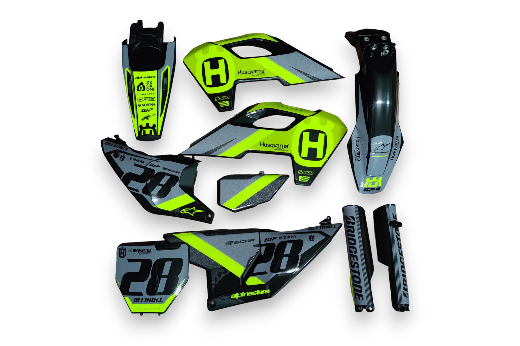 Dekor auf Plastiks beklebt für MX und Enduro Modelle passend für Husqvarna – Bild 1