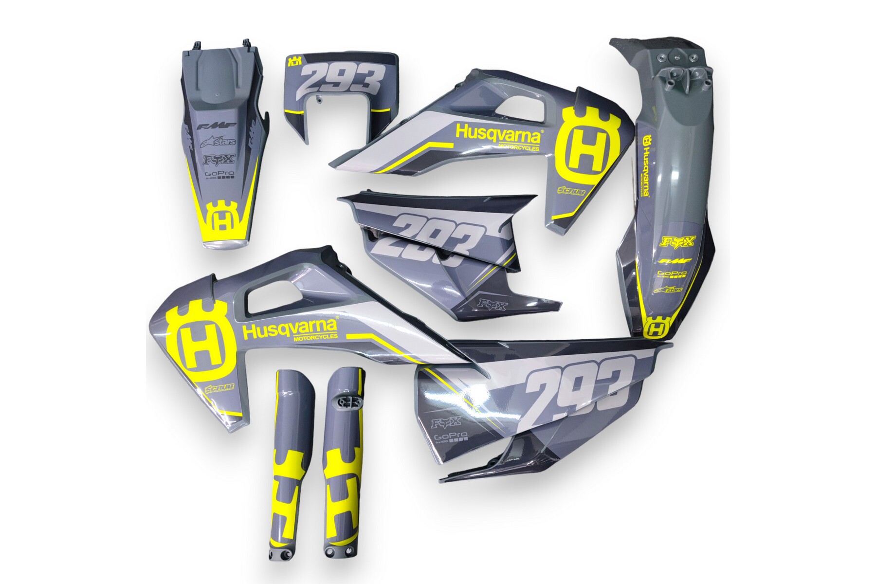 Dekor auf Plastiks beklebt für MX und Enduro Modelle passend für Husqvarna – Bild 1