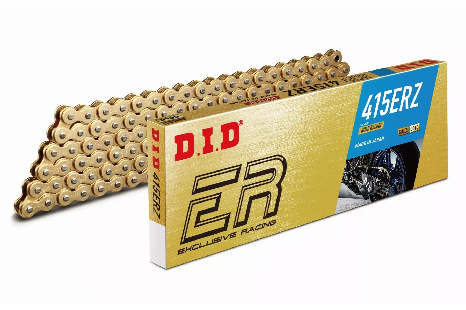 DID Kette 415 ERZ Gold für Motocross und Enduro DID Kette 415 ERZ Gold für Motocross und Enduro – Länge 130 Rollen – Bild 1
