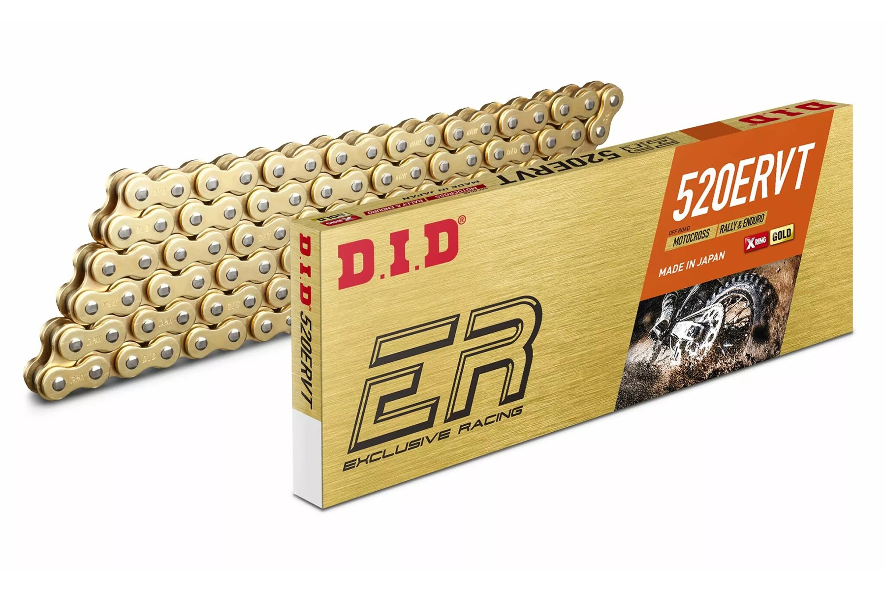 DID Kette 520 ERVT Gold für Motocross und Enduro – Länge 114 Rollen – Bild 1