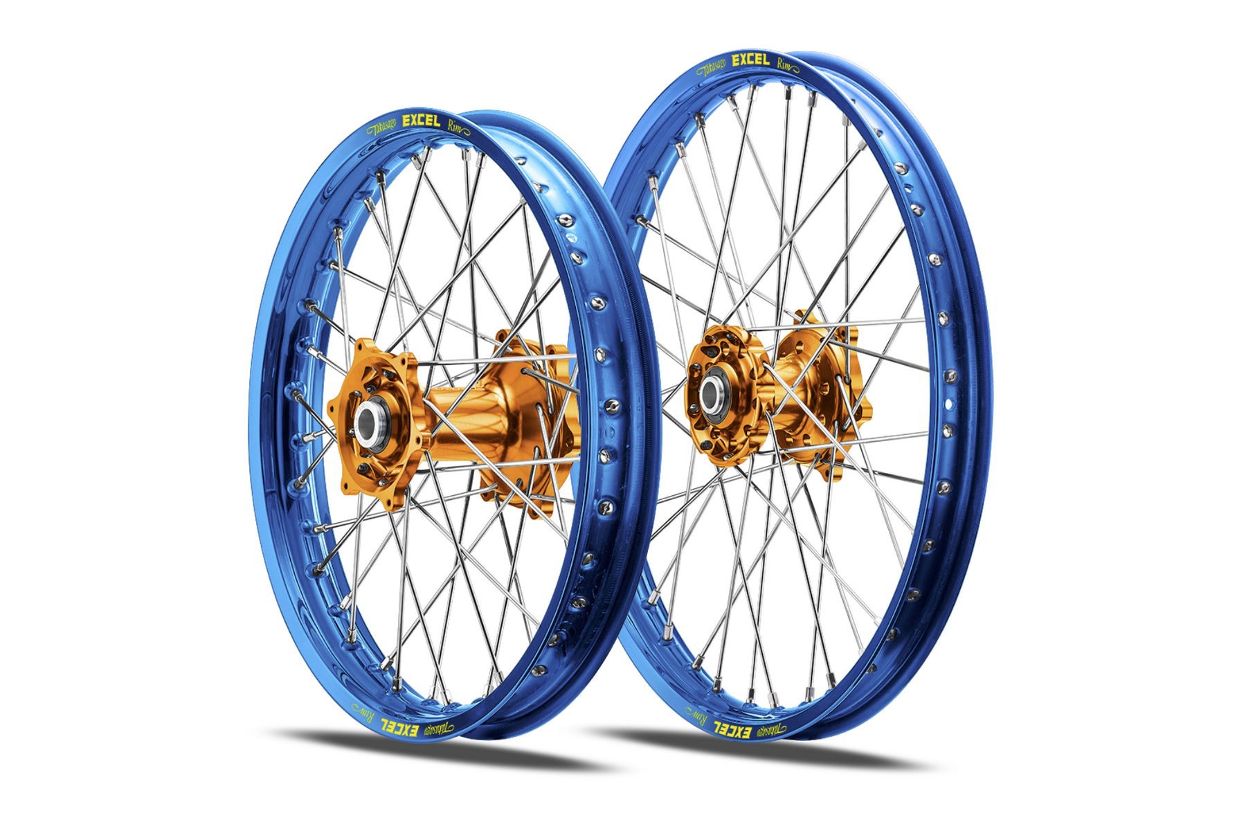 Excel Felgensatz Haan Wheels | Motocross Felgen | Blau – Orange-1 Excel Felgensatz Haan Wheels | Motocross Felgen | Blau – Orange – Bild 1
