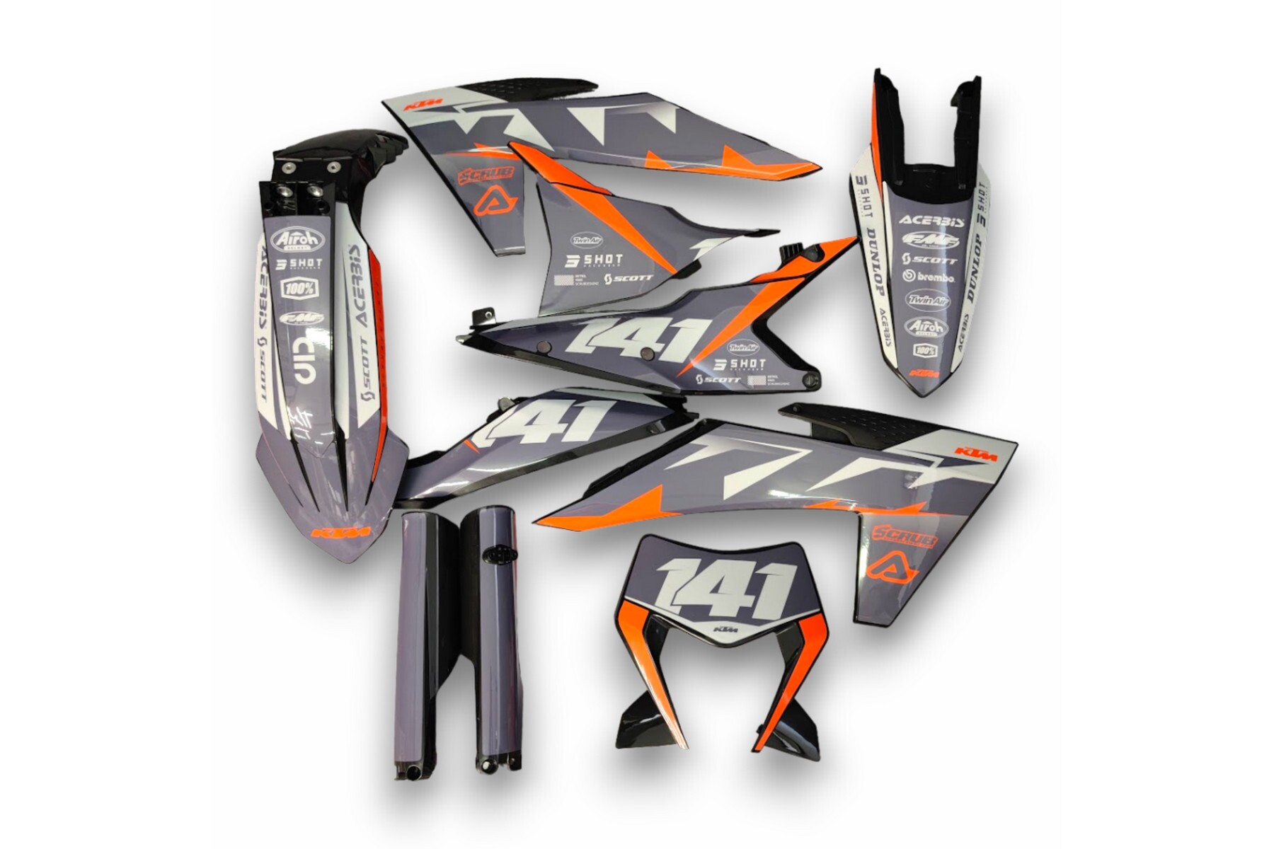 Dekor auf Plastiks beklebt für MX & Enduro Modelle passend für KTM – Bild 1