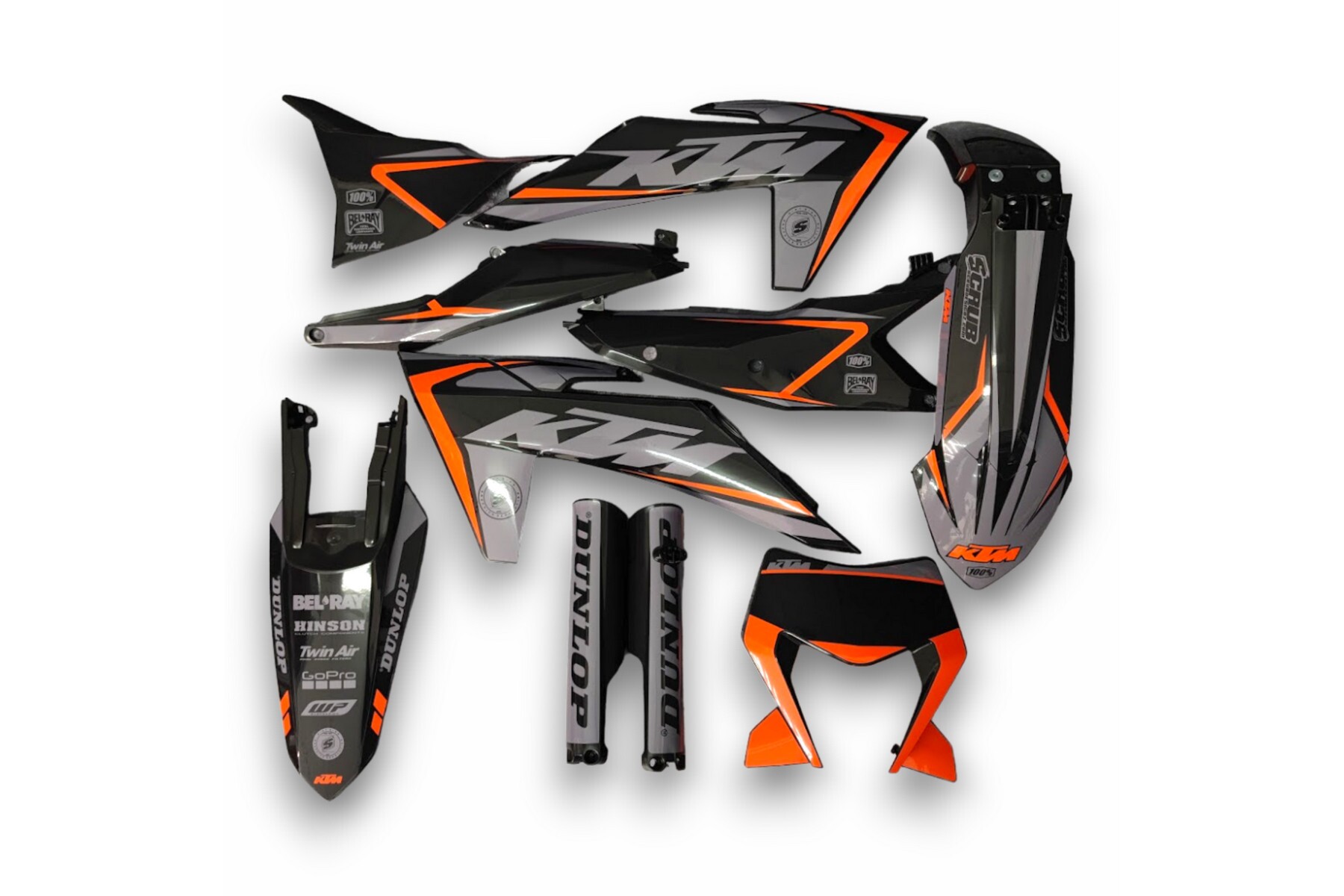 Dekor auf Plastiks beklebt für MX & Enduro Modelle passend für KTM – Bild 1