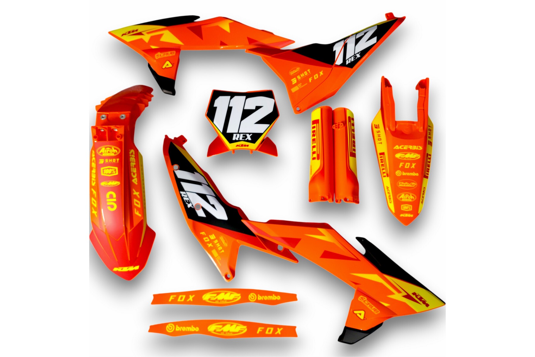 Dekor auf Plastiks beklebt für MX & Enduro Modelle passend für KTM – Bild 1