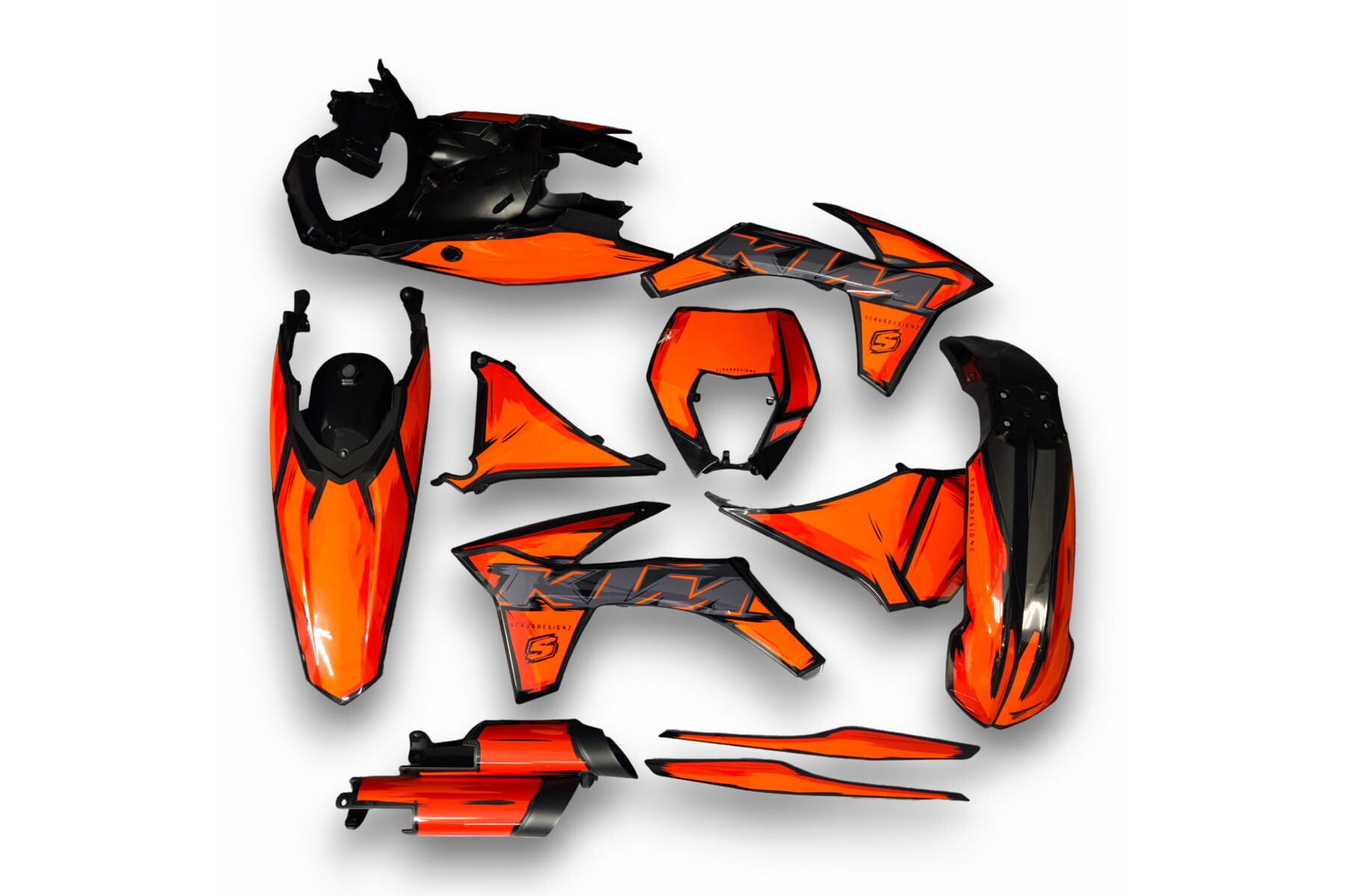 Dekor auf Plastiks beklebt für MX & Enduro Modelle passend für KTM – Bild 1