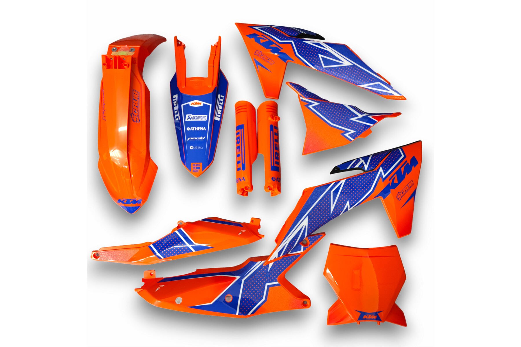 Dekor KTM auf Plastiks beklebt für MX und Enduro Modelle 42 Dekor auf Plastiks beklebt für MX & Enduro Modelle passend für KTM – Bild 1