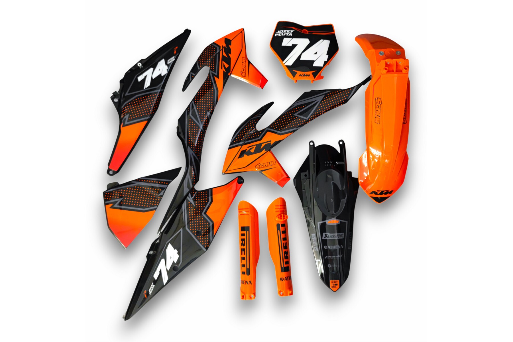 Dekor auf Plastiks beklebt für MX & Enduro Modelle passend für KTM – Bild 1