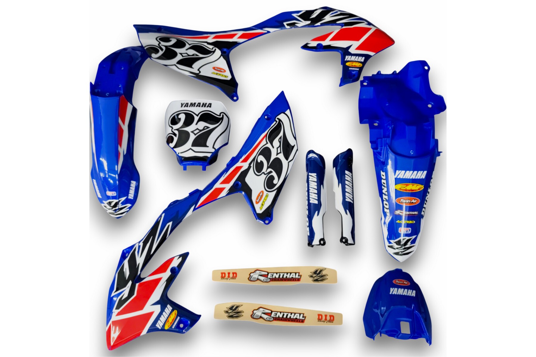 Dekor Yamaha auf Plastiks beklebt für MX und Enduro Modelle 10 Dekor auf Plastiks beklebt für MX und Enduro Modelle passend für Yamaha – Bild 1