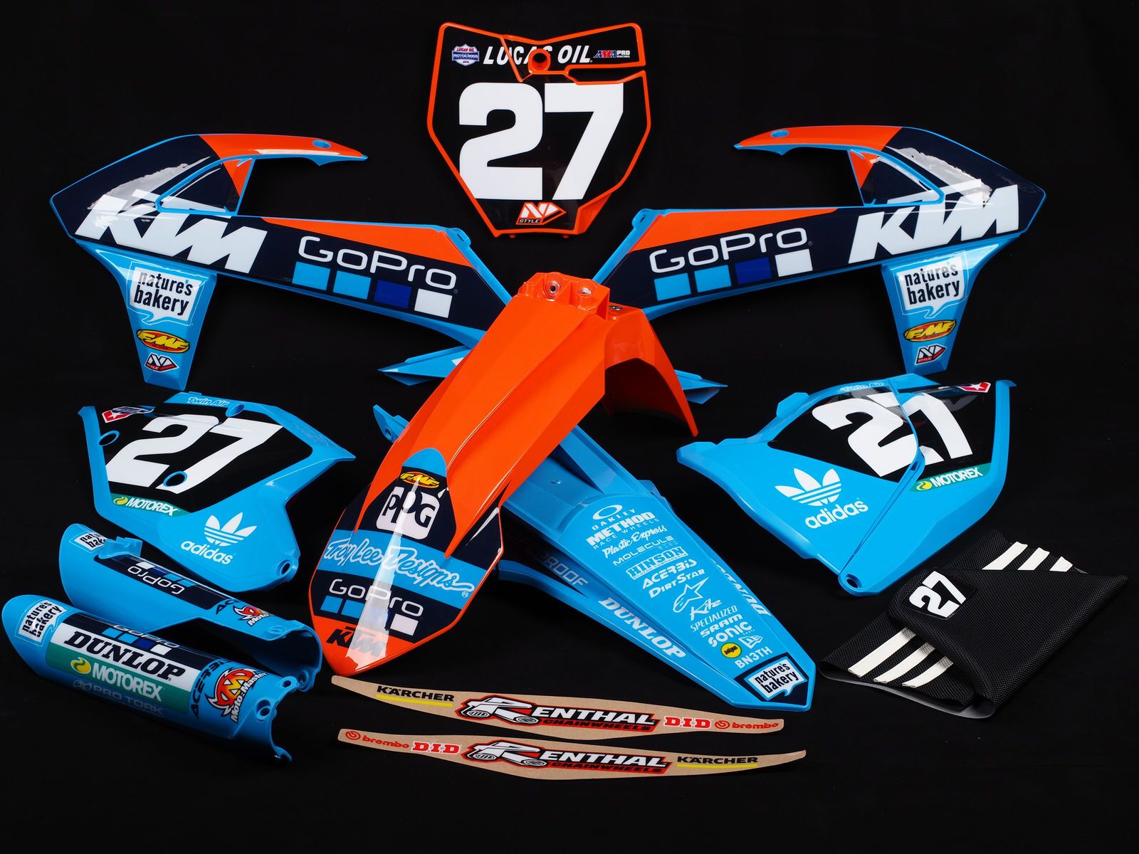 OLYMPUS DIGITAL CAMERA Troy Lee Designs Dekor auf Plastiks beklebt für MX & Enduro Modelle passend für KTM – Bild 1